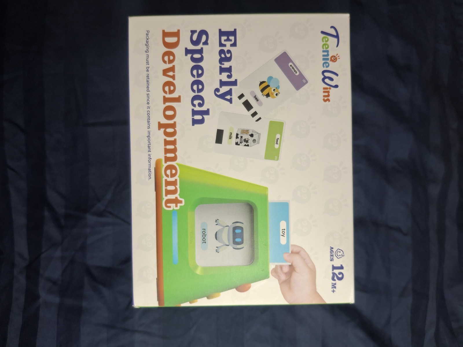 TeenieWins Early Speech Development Electronic System, 22 Flash Cards, 12m+