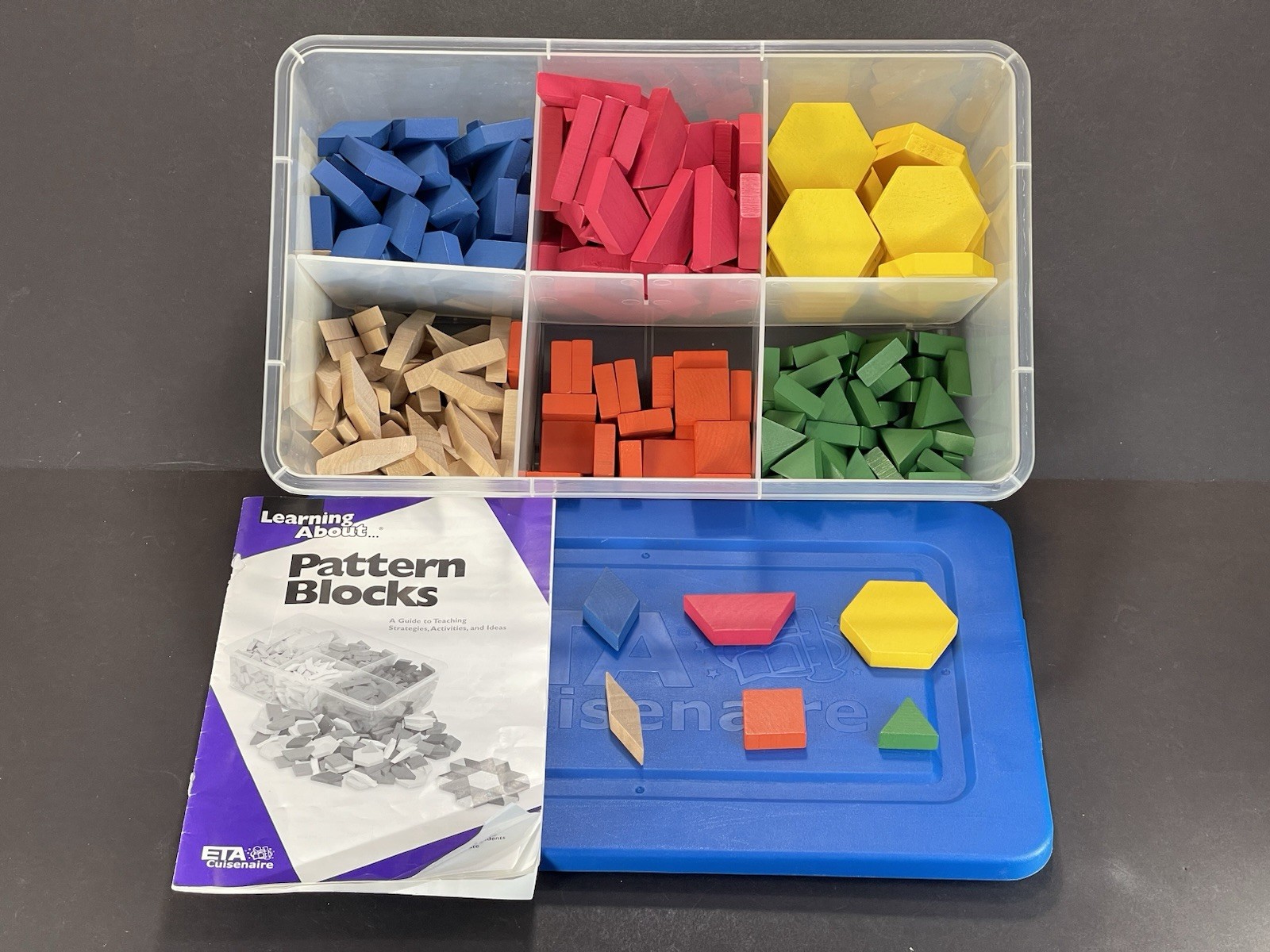 ETA/Cuisenaire Pattern Blocks Wooden Mathematics Educational Toy Set Ages 4-11