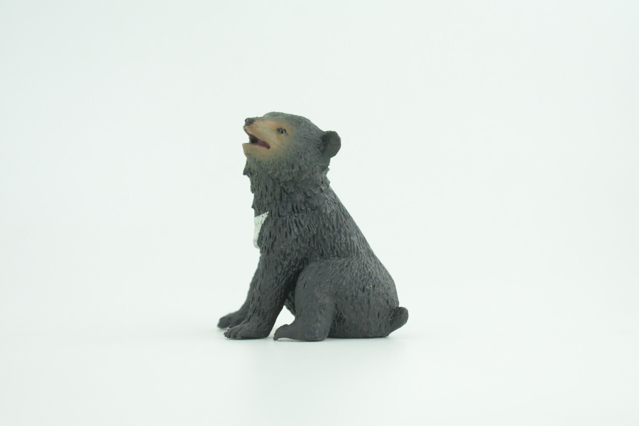 Sun Bear Cub Toy, Realistic Hand Painted Rubber Model, 2 1/4 Inches CH951 BB209