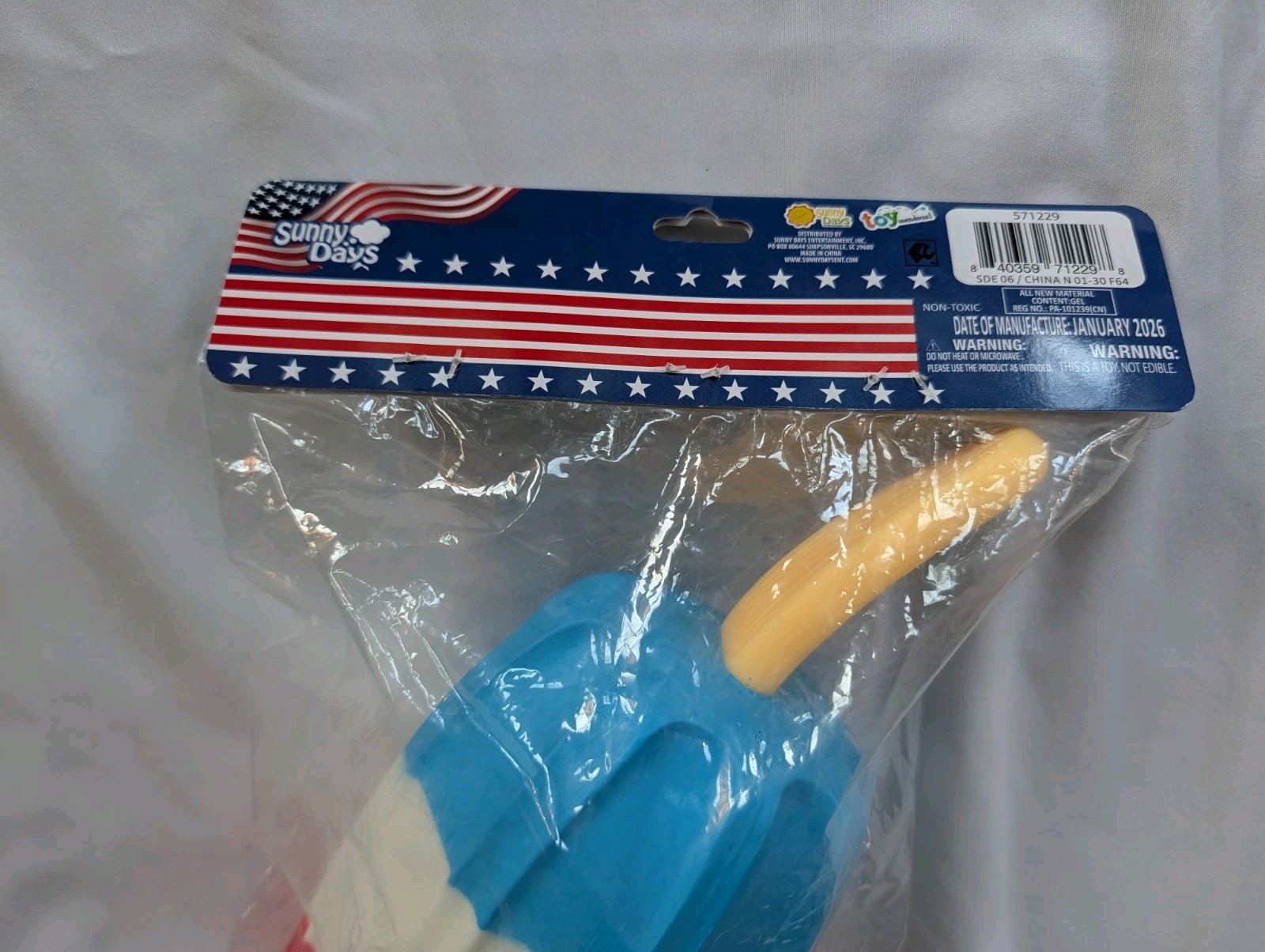 Sunny Days SQUEEZY Squish Popsicle Toy JUMBO Stress Ball VIRAL RARE Brand New