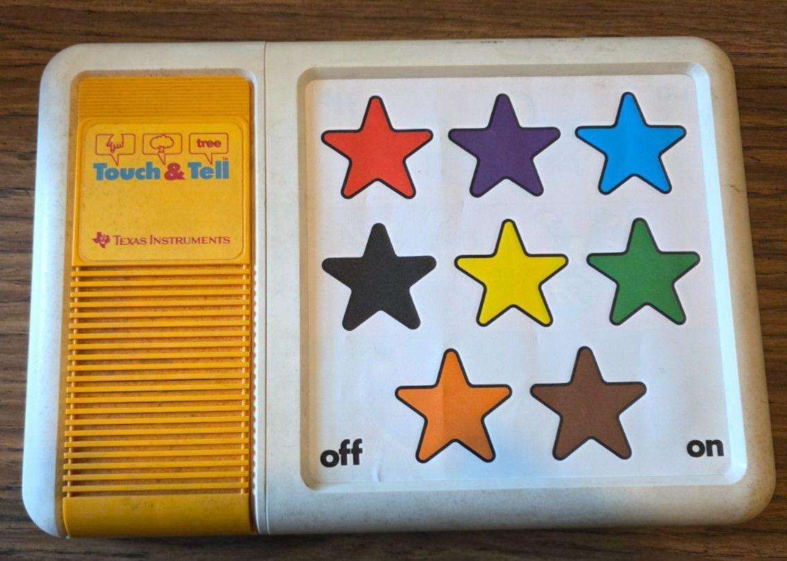 Texas Instrument Vintage 1980’s “Touch & Tell” Learning Device plus 3- Panels