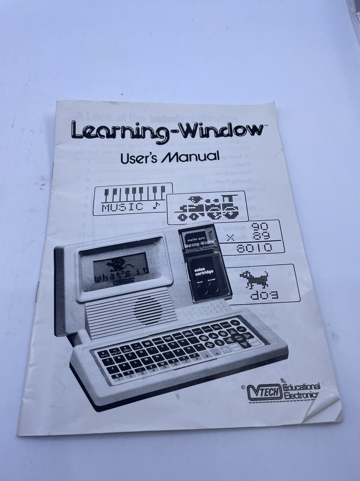 Vtg V-Tech Learning Window Teaching Machine 1986 Educational (Works) R2