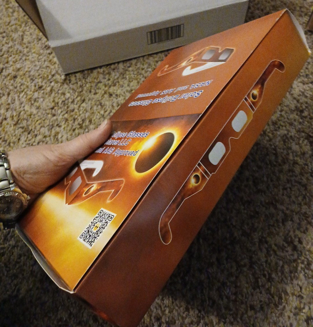 Box of 100 Pairs of ISO Certified NASA- & AAS-Approved Solar Eclipse Glasses