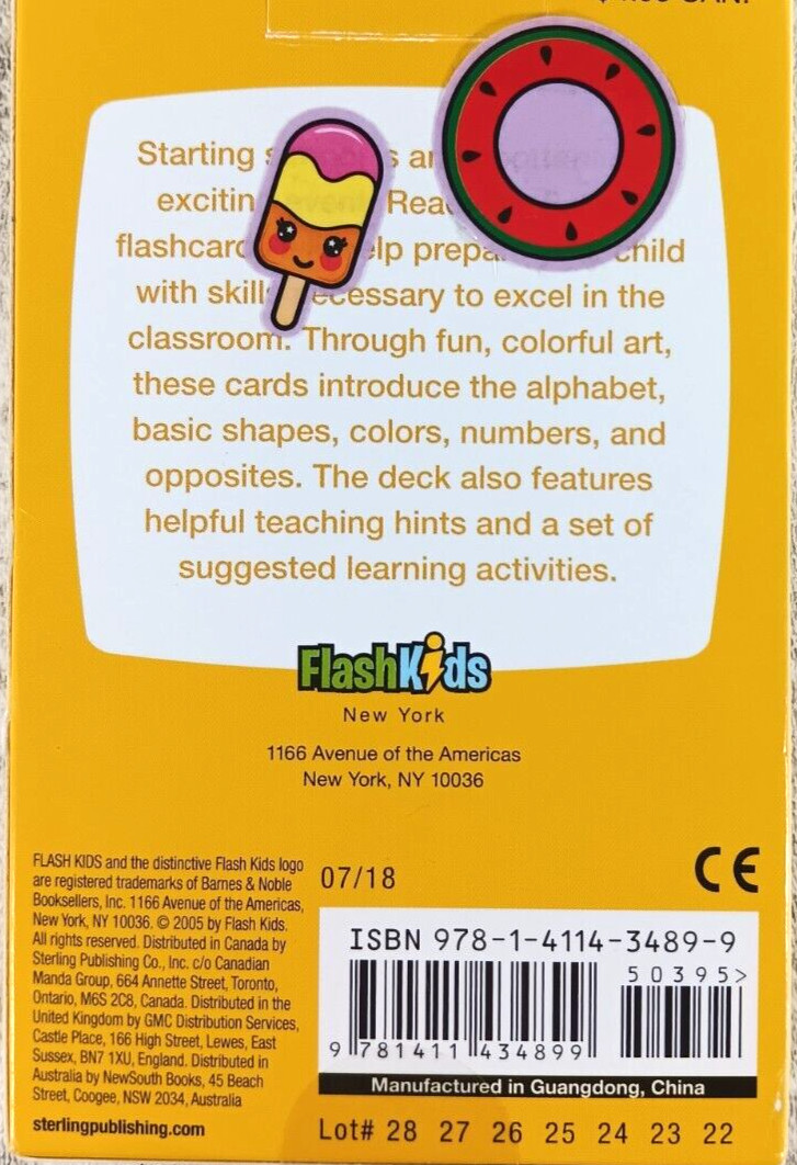 Ready for School Flash Kids Flash Cards Pre-K 86 Cards