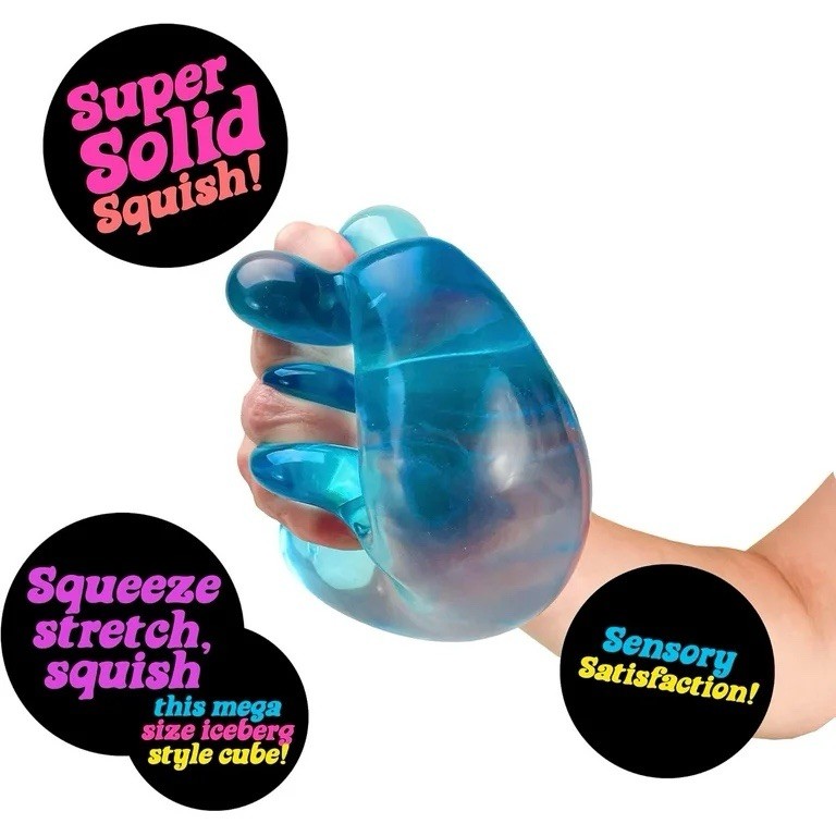 Schylling NEEDOH NICE BERG XL SUPER SOLID SQUISH Ice Blue New Hard To Find