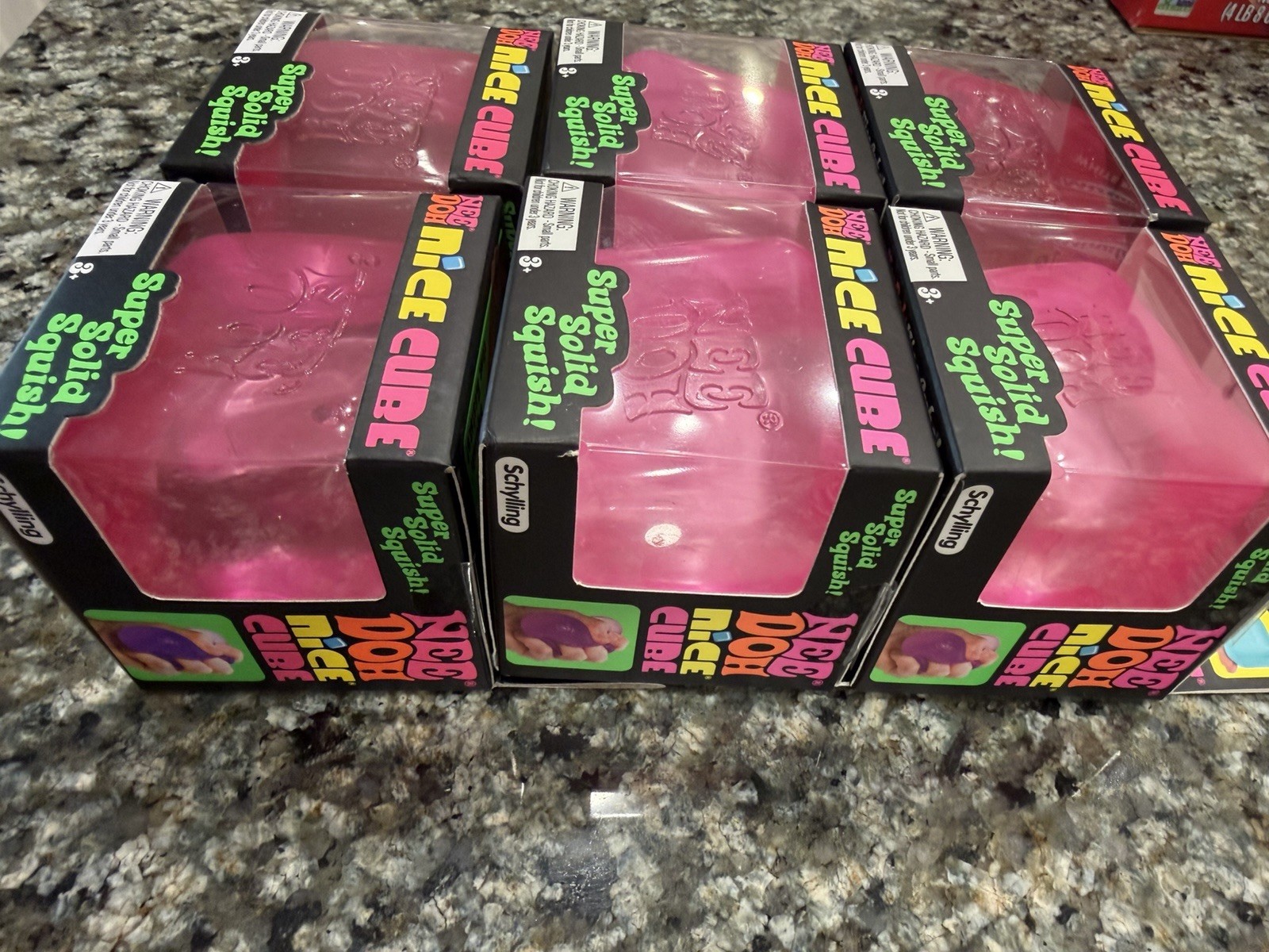 Quanity 6 Needoh nice cubes all PINK in lot