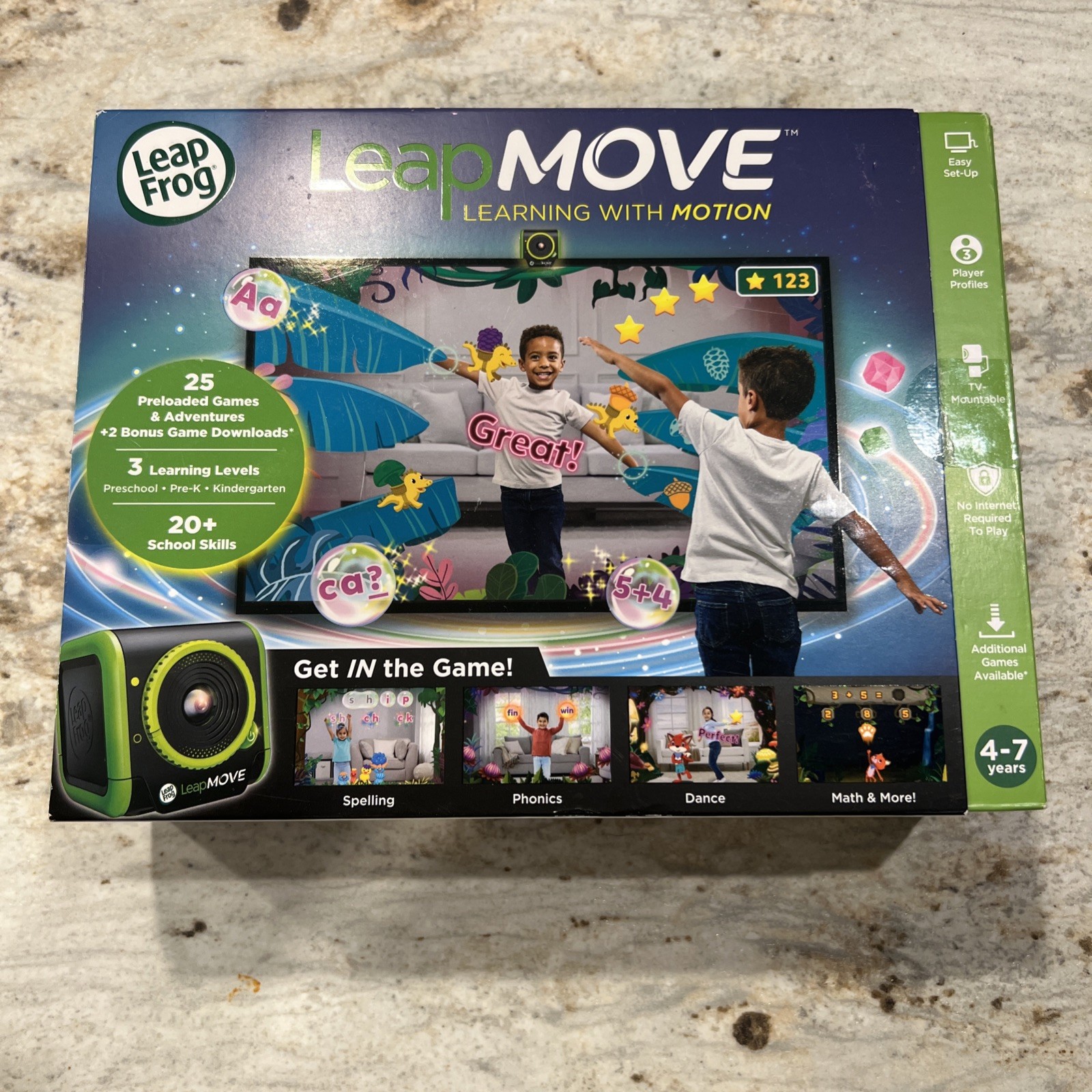 Leap Frog Leap Move Learning Console Motion Plug & Play Camera Interactive Game