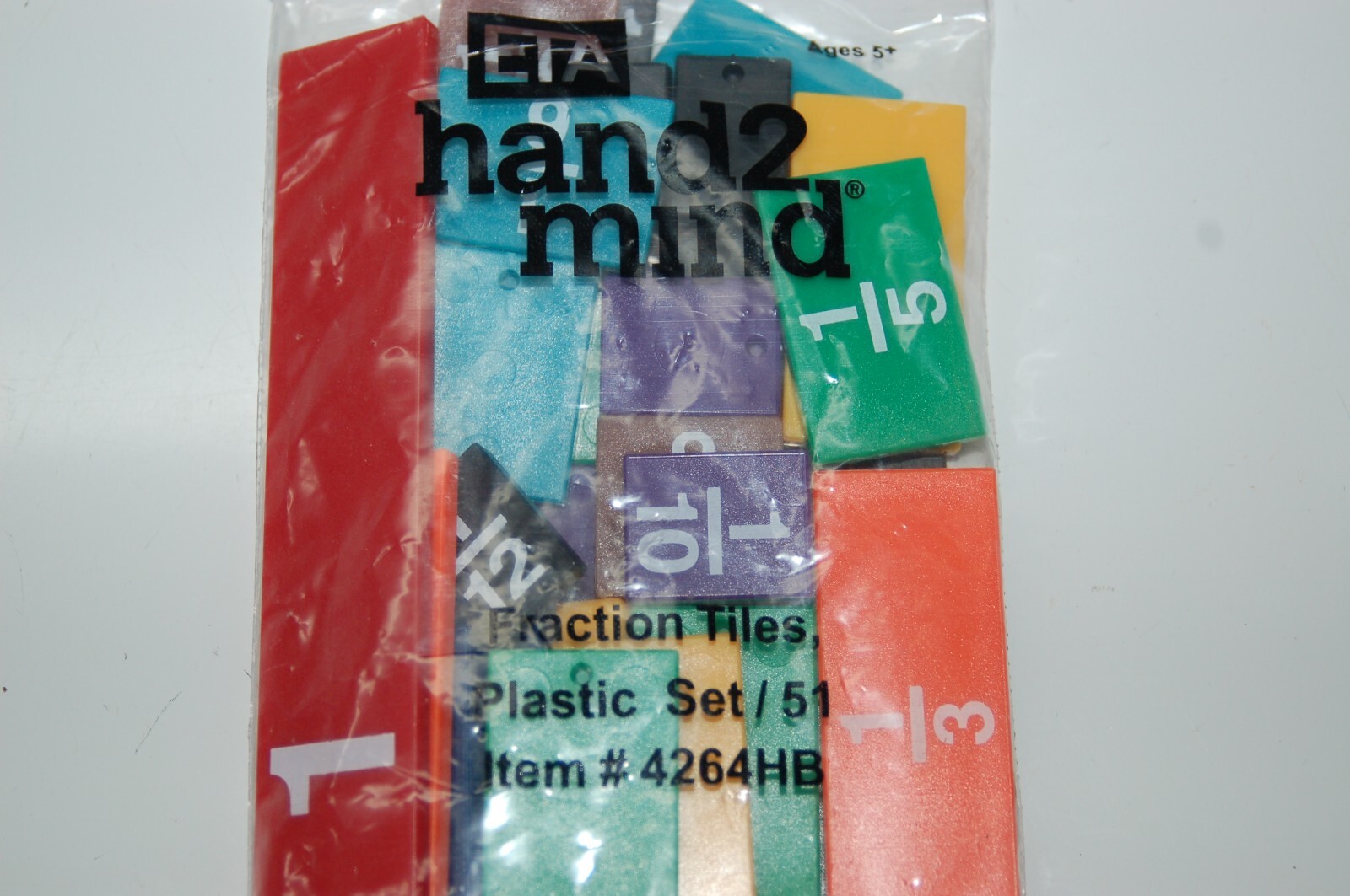 ETA hand2mind Fraction Tiles, Plastic Set/51 Item #4264HB Teaching Manipulative
