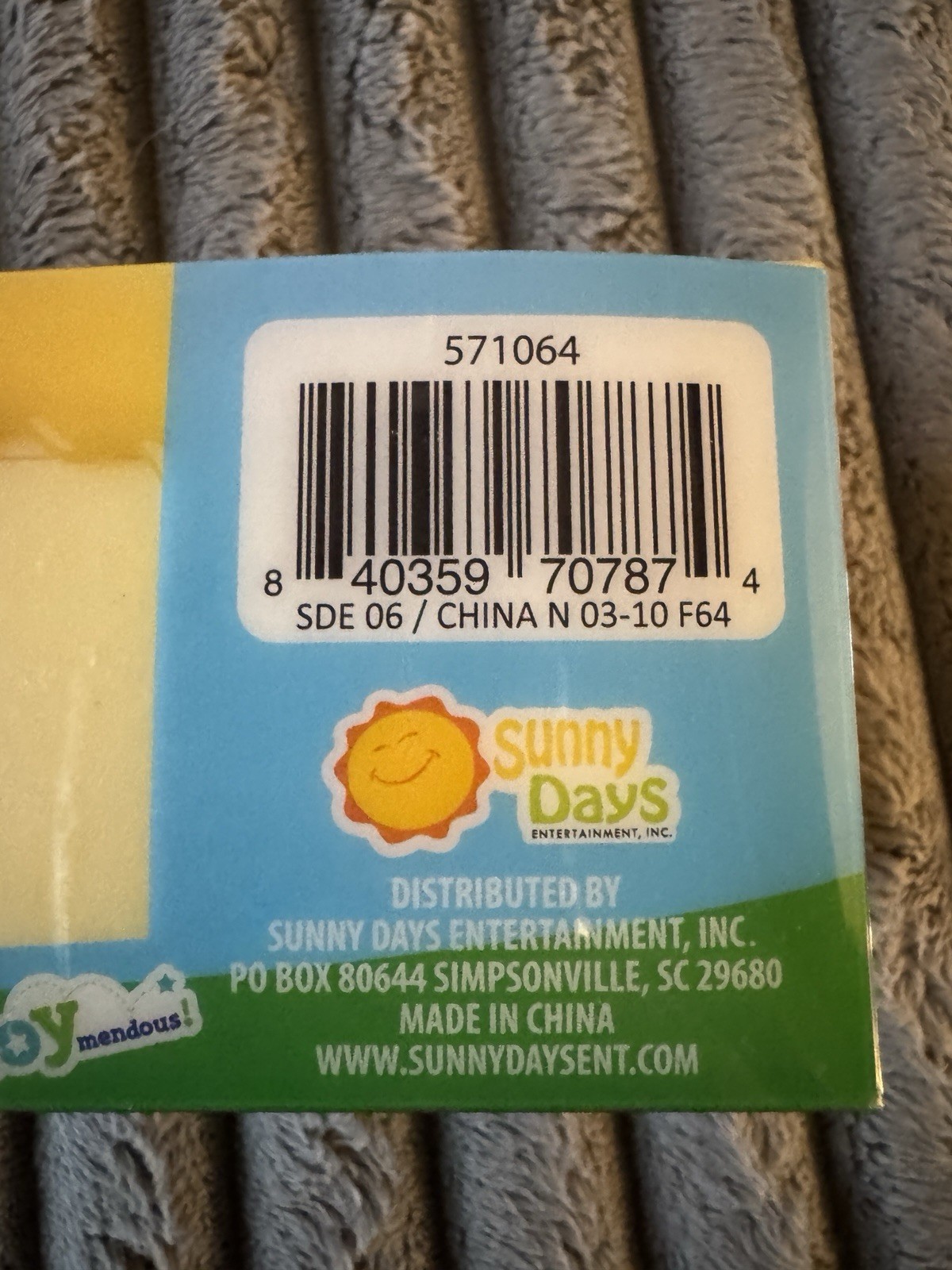 Sunny Days Squeezy Butter Tactile Squeeze Toy 14 oz Yellow Green Blue 571064