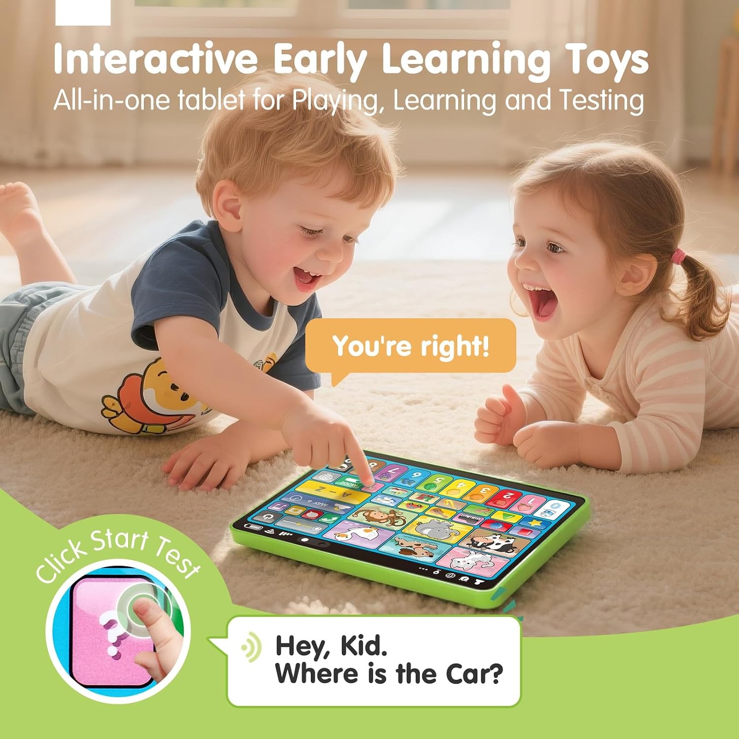 Educational Tablet Learning Pad Electronic Interactive Toy for Kids Toddlers