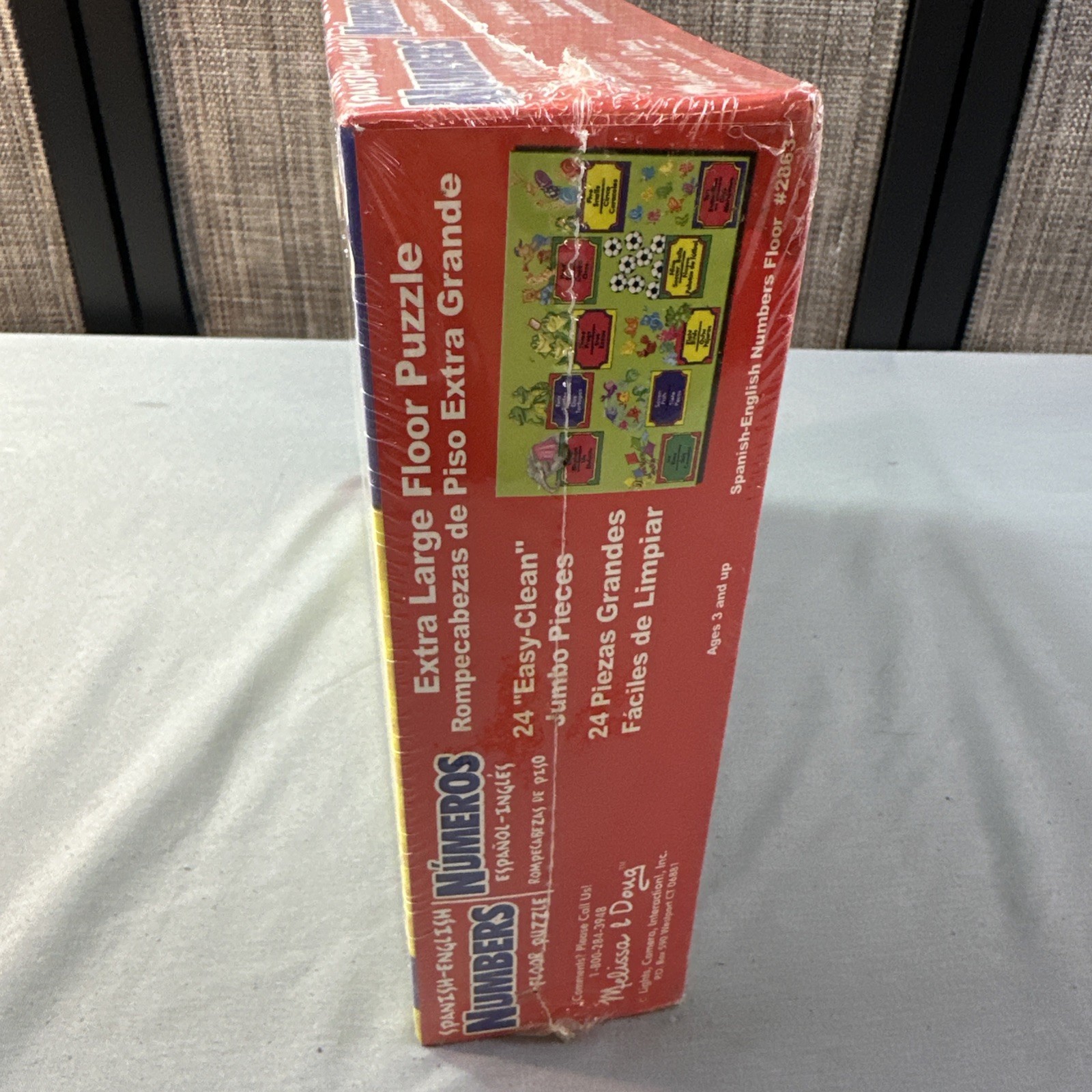 NEW SEALED Melissa & Doug Spanish English Numbers Floor Puzzle 24 Pieces 2X3 FT