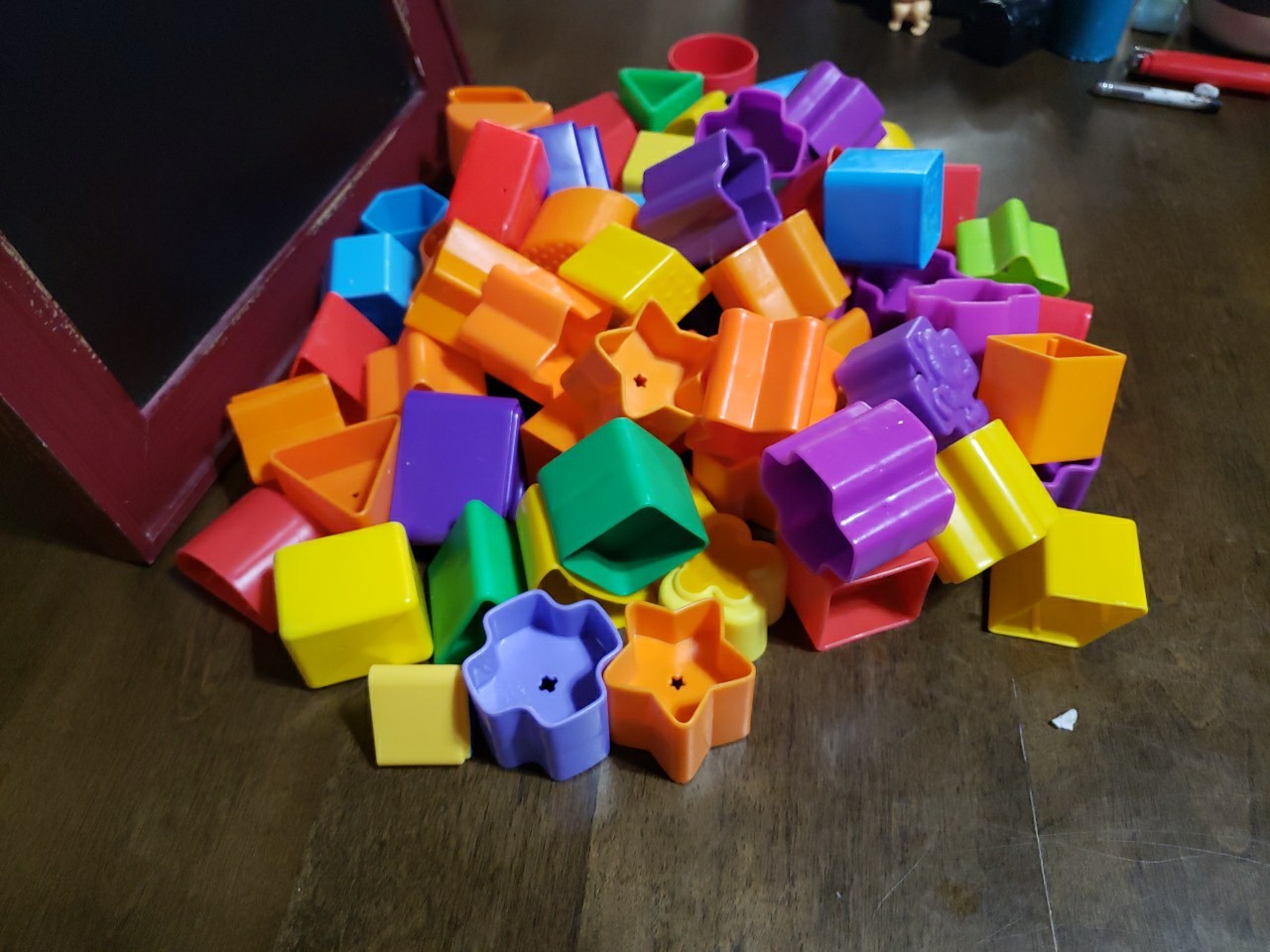 Plastic Shapes Fisher Price Playskool Little Tikes 70 Pcs Heart Star Moon Square