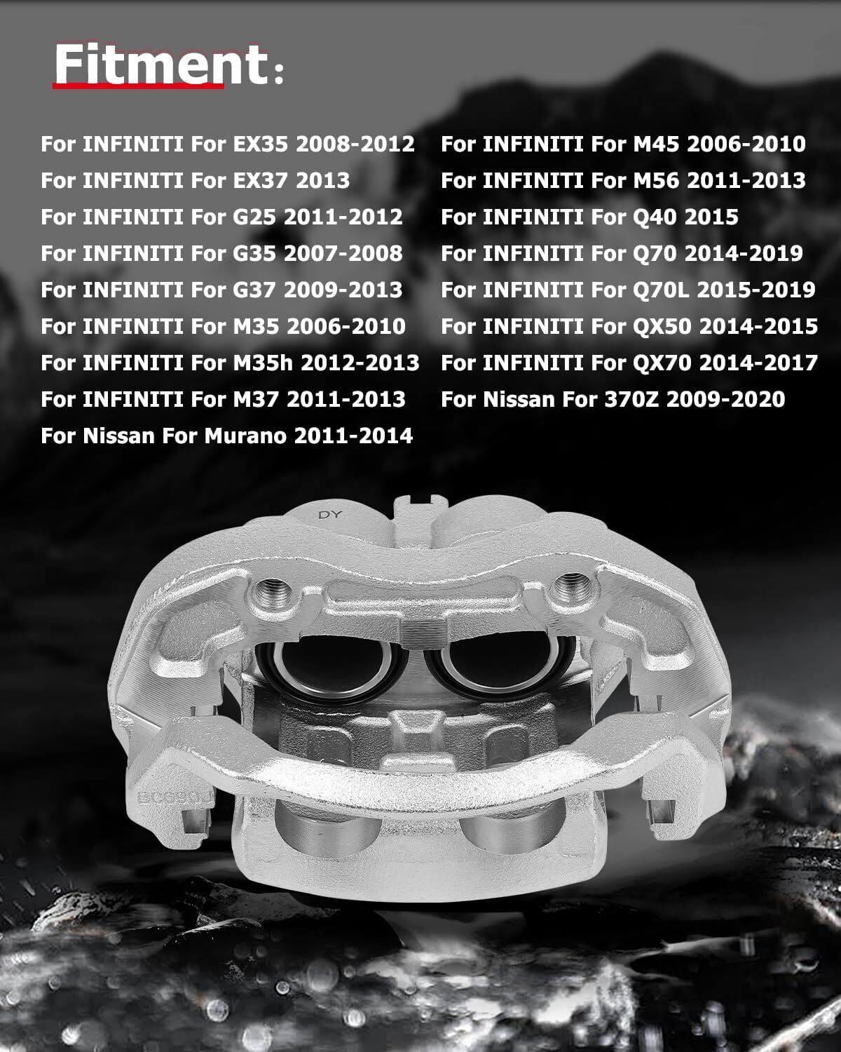 cciyu 19B2870 19B2871 Front Left & Right Brake Calipers with Bracket For