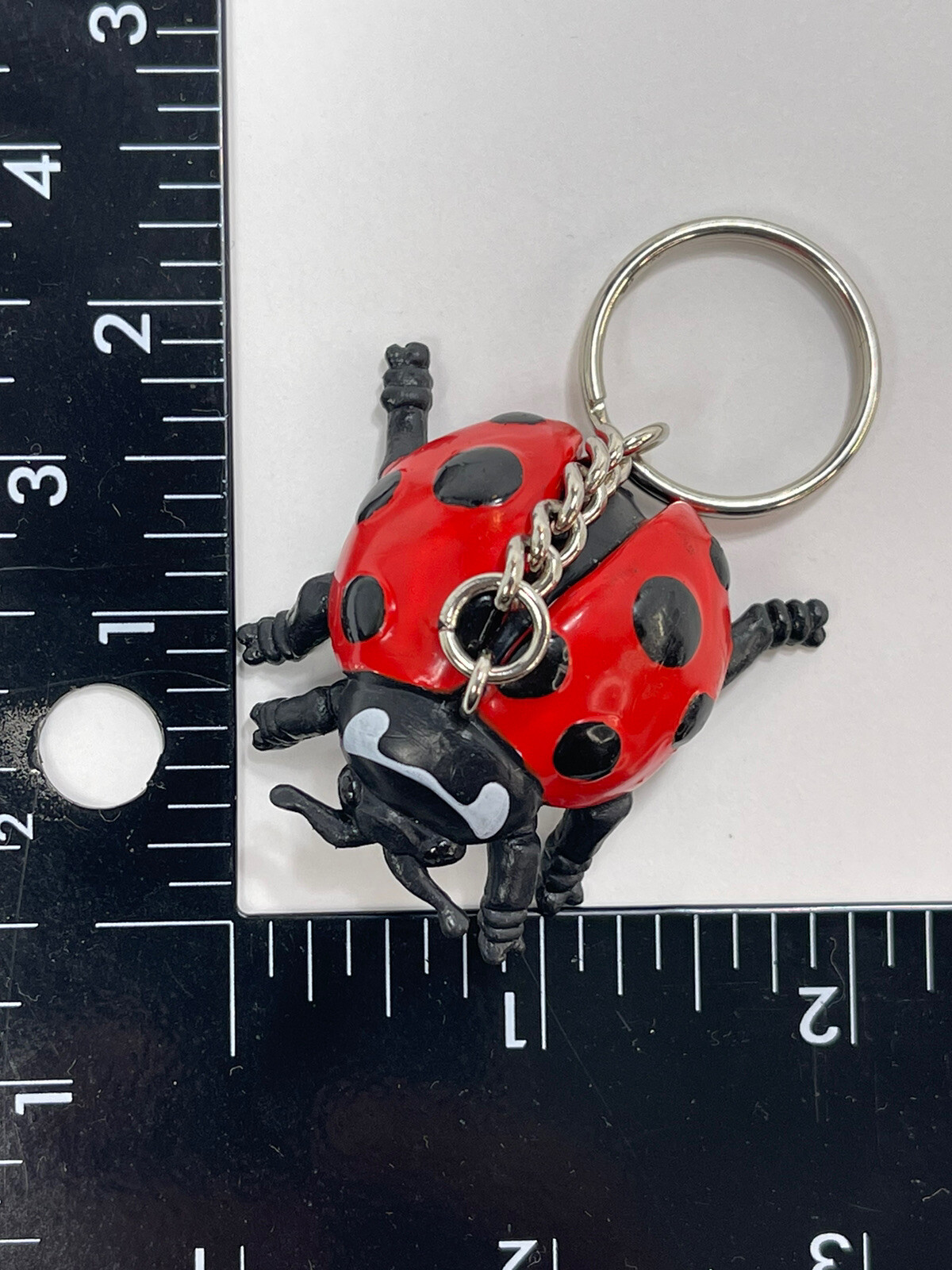 Vintage Safari LTD Ladybug Keychain Figure Toy 1995