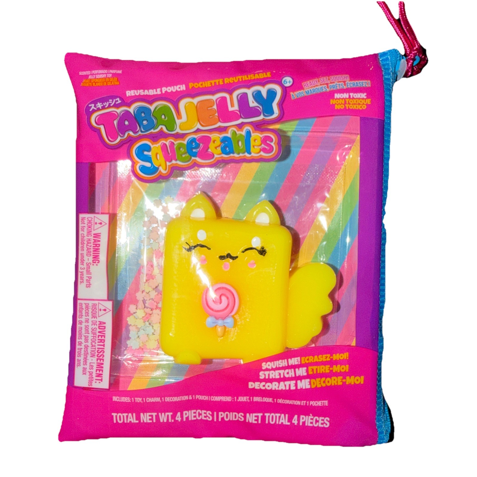 Taba Jelly Squeezeables Yellow Dog Squishy, Connie Corgi Squishi Squeeze Toy USA