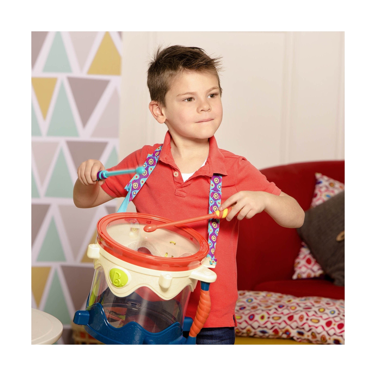 B. toys – Drumroll Please – 7 Musical Instruments Toy Drum Kit for Kids 18 mo…