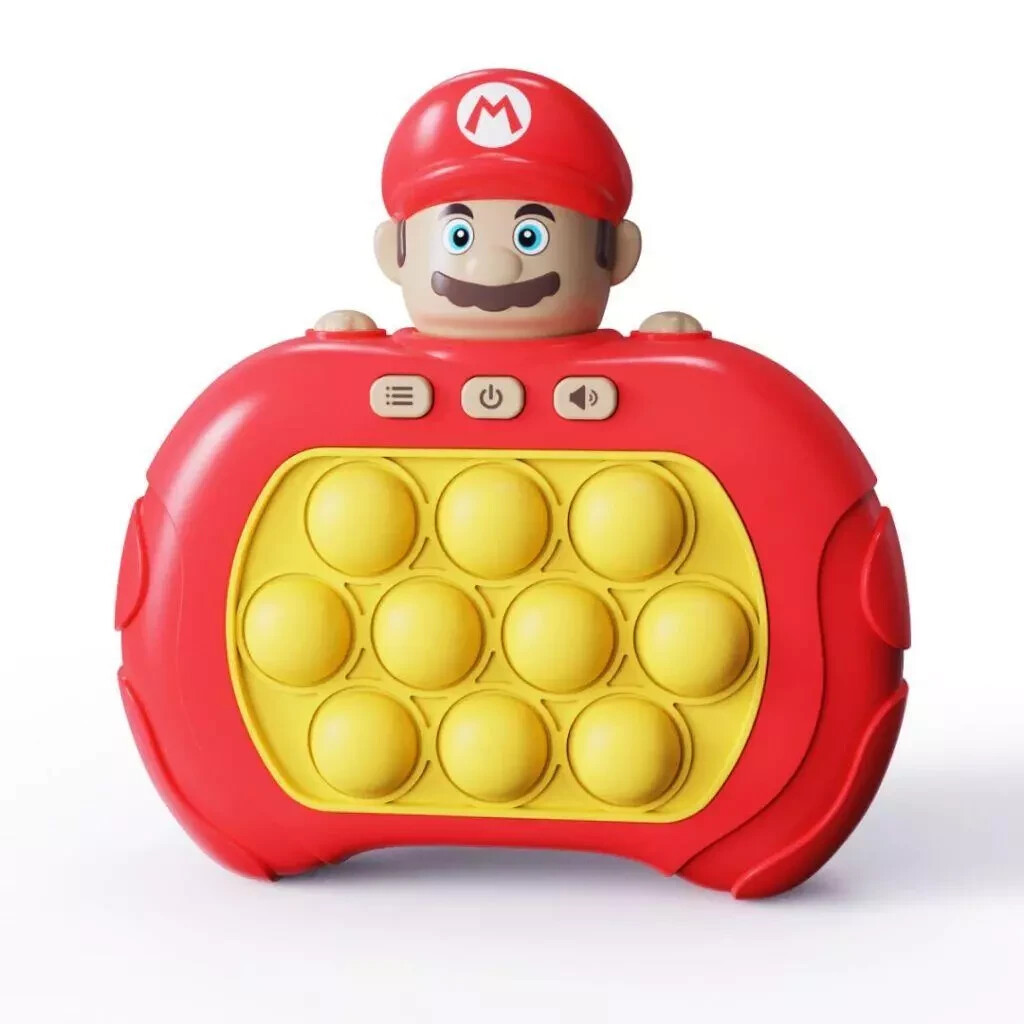 Super Mario Pop Push it Game Controller Sensory Fidget Toy Electronic Whack Mole