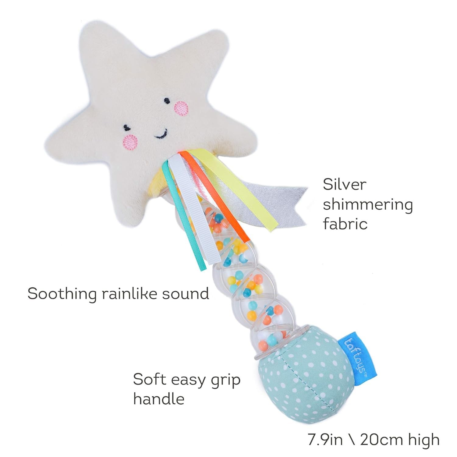 Taf Toys Star Rainstick Rattle, Musical Shake & 1 Count (Pack of 1),