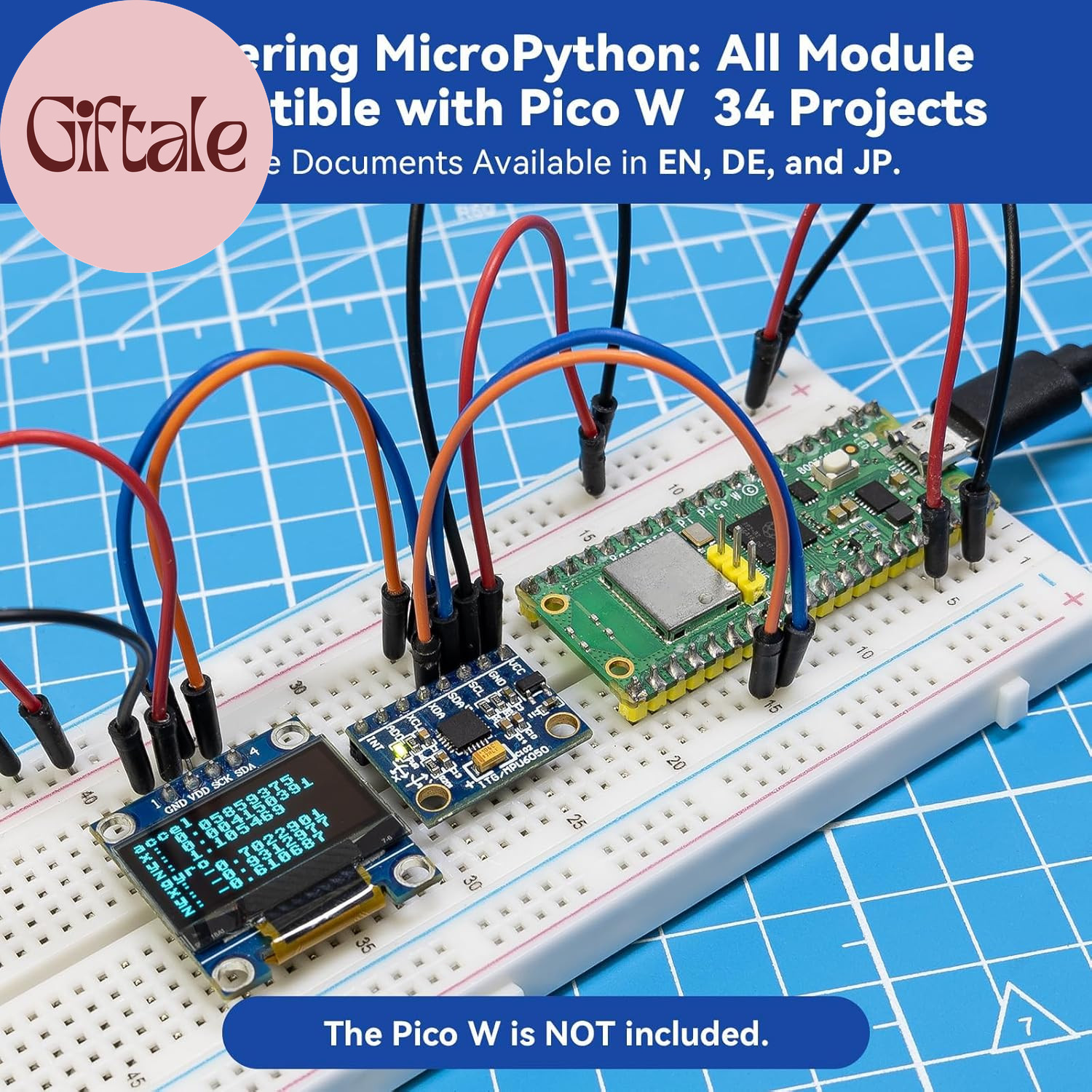 Universal Maker Sensor Kit Compatible with Arduino Mega 2560/Uno R3/R4 Minima/Wi