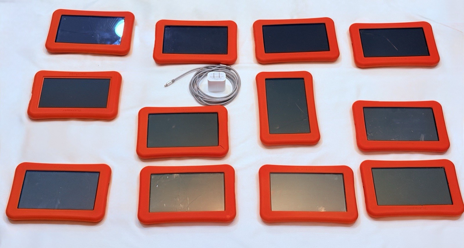 Lot- 12 Playaway Launchpad Kids Tablets w/ 1 Charger Adapter (Ages 3+)