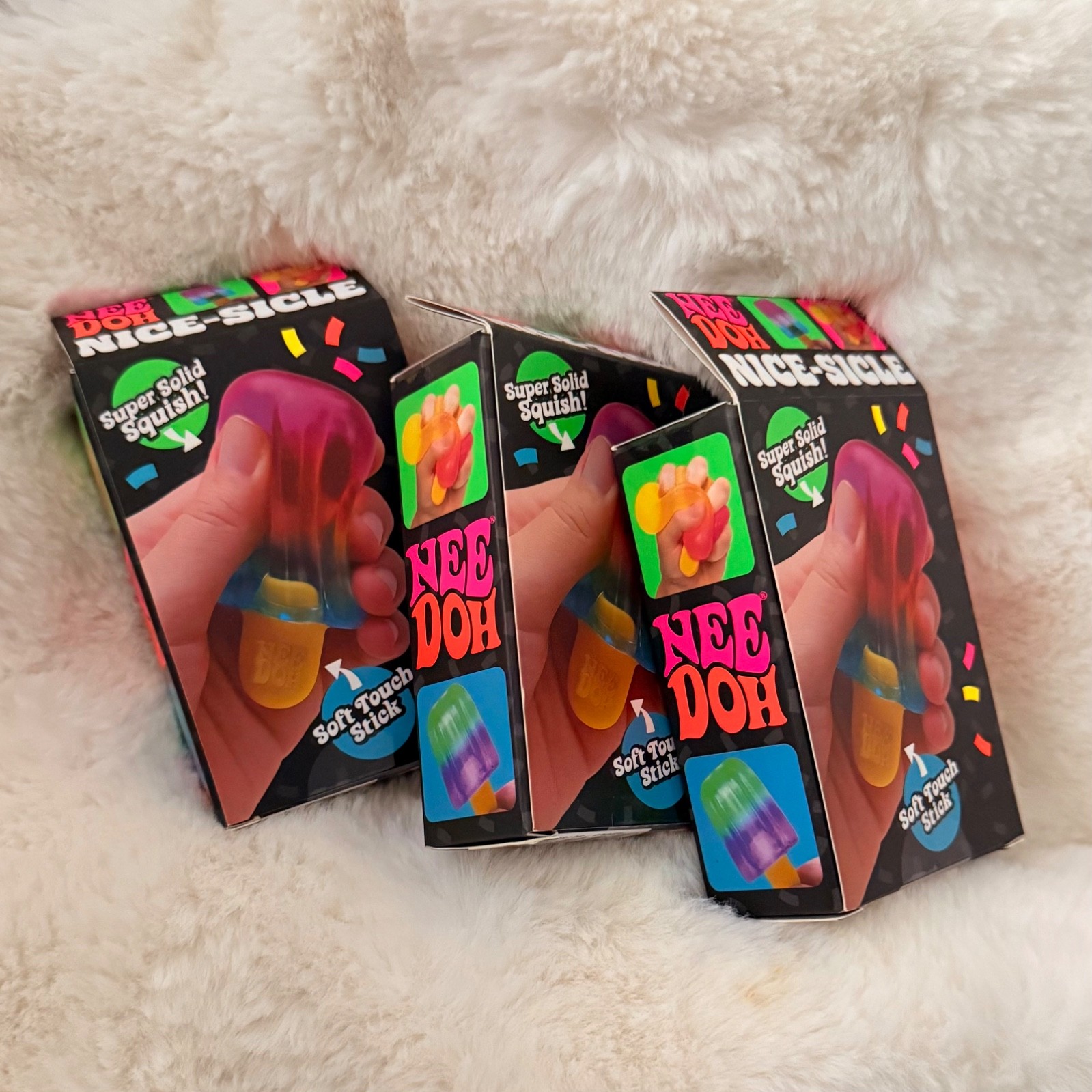 NeeDoh Nice-Sicle Popsicle Nee Doh Nice-icle Purple Pink Blue NEW AUTHENTIC!