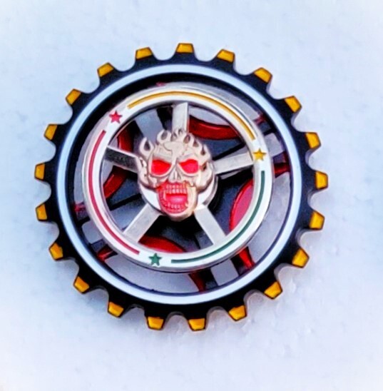 Premium Metal 2 Way Spinning Fidget Spinner Skulls Toy Boys Heavy Duty Cool Big