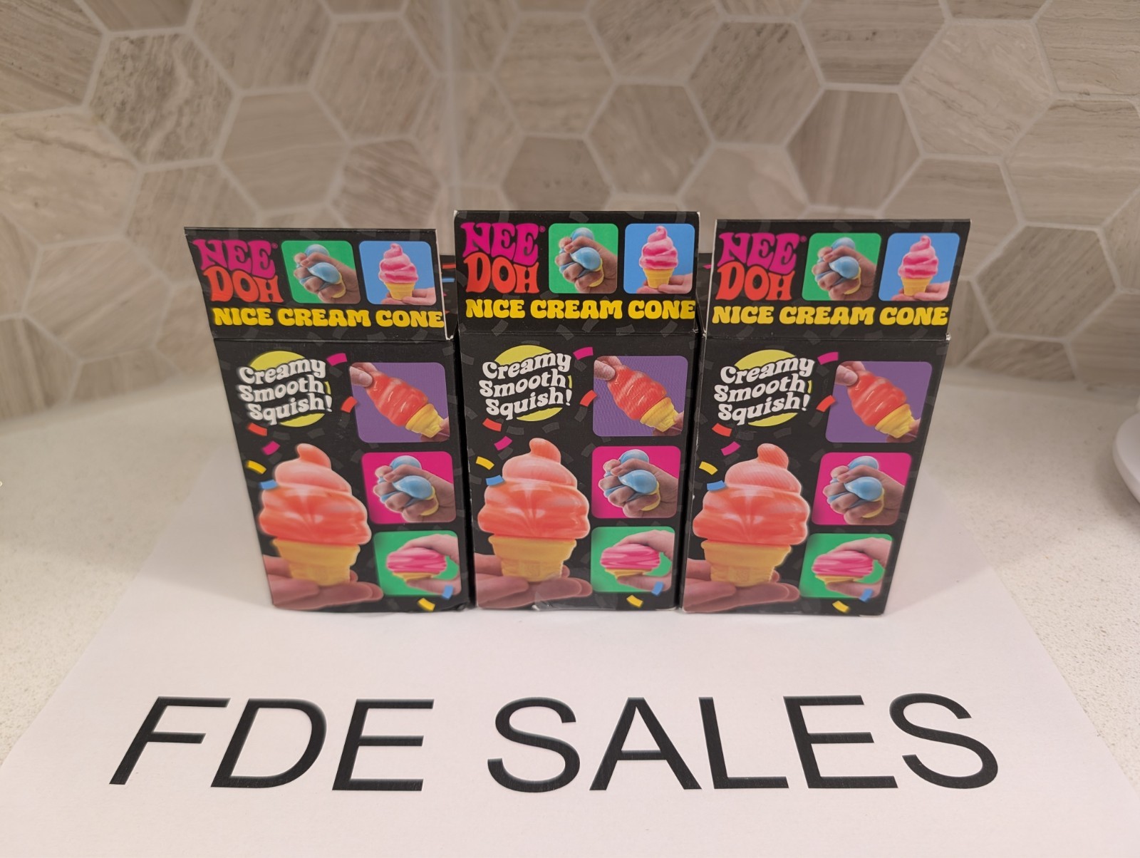 Nee Doh Nice Cream Cone 3 pack Bundle AUTHENTIC