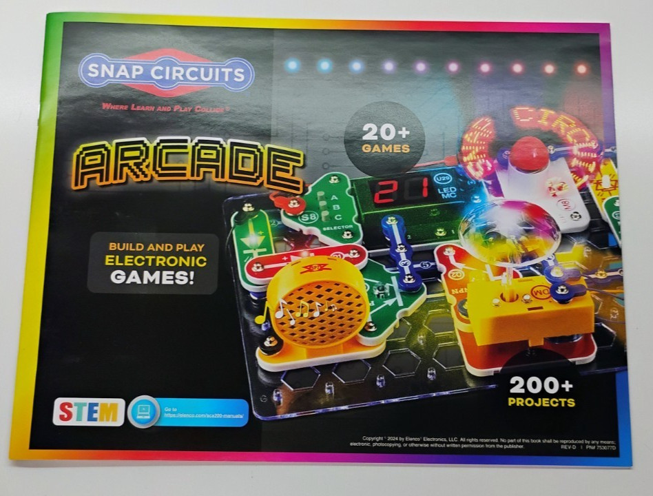 Elenco Snap Circuits Arcade 200+ Projects Programmable NEW UNUSED Open Box STEM