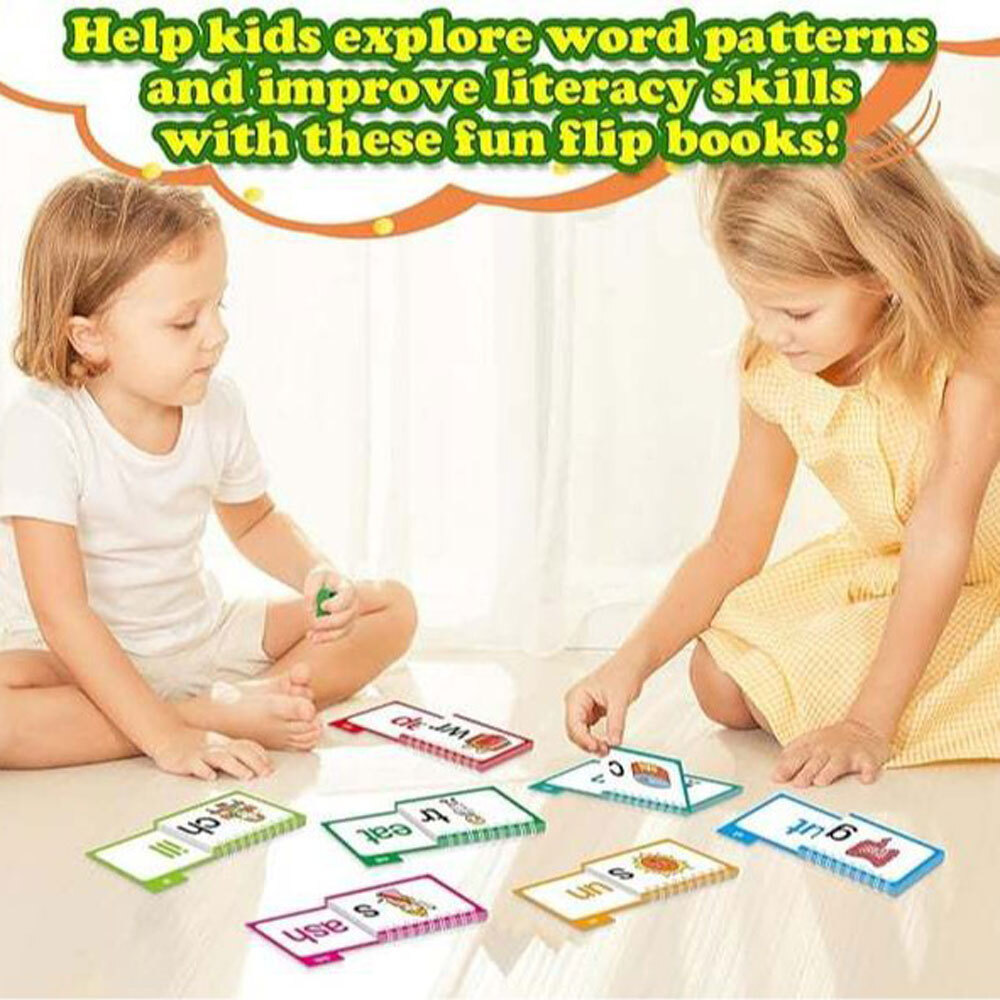 30 Read And Rhyme Flip Books Word Family Build Book Educational Reading Games ET
