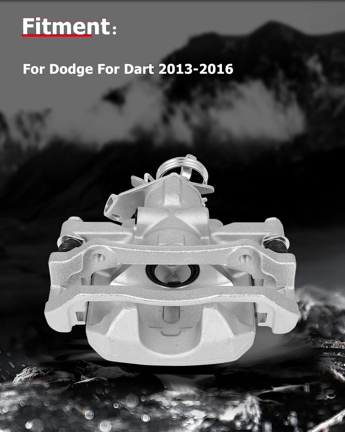 cciyu 18B5425 18B5424 Rear Left & Right Brake Calipers With Bracket For Dodge
