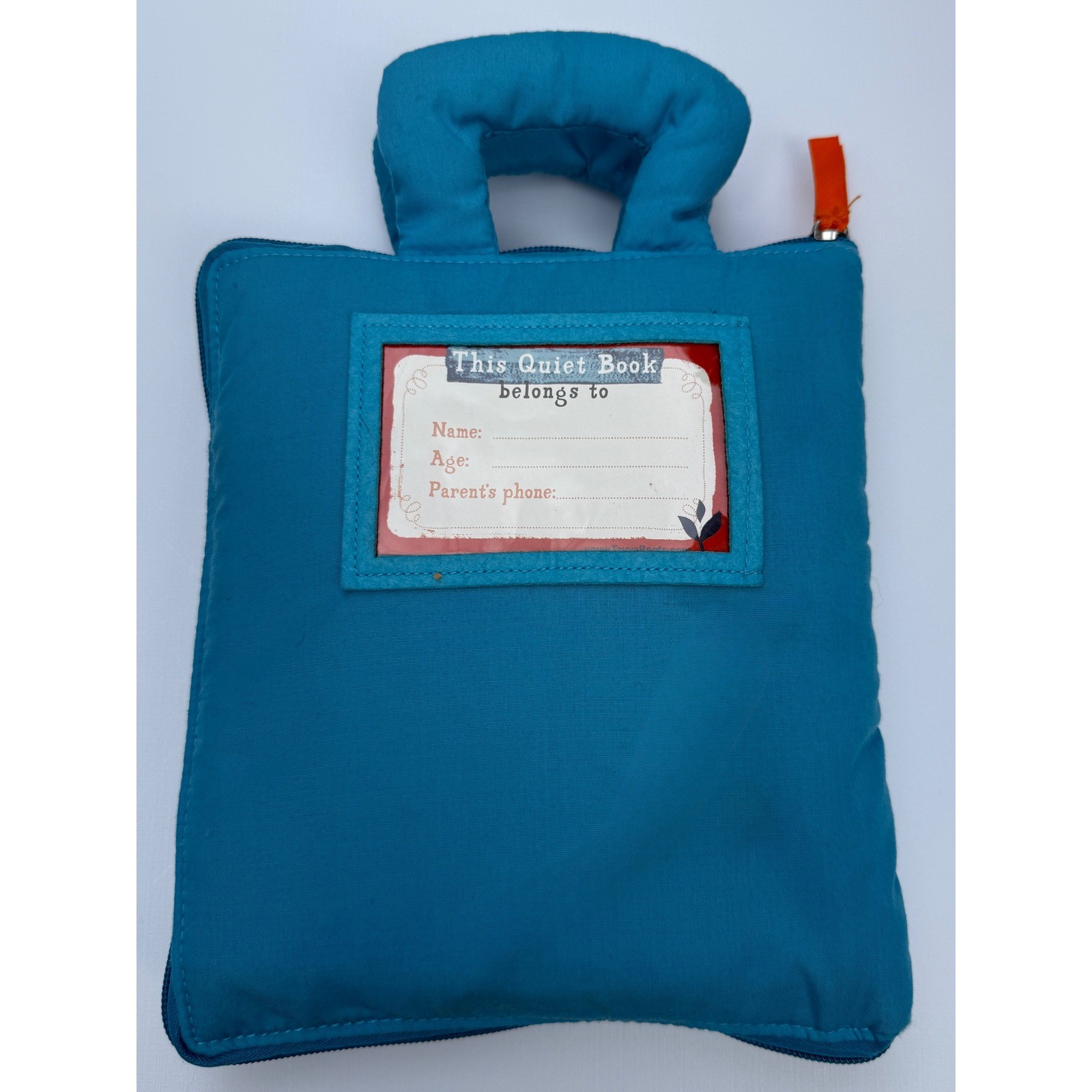 My Quiet Book Sensory Activity Toy Toddler Teal Blue Fine Motor Skills Travel