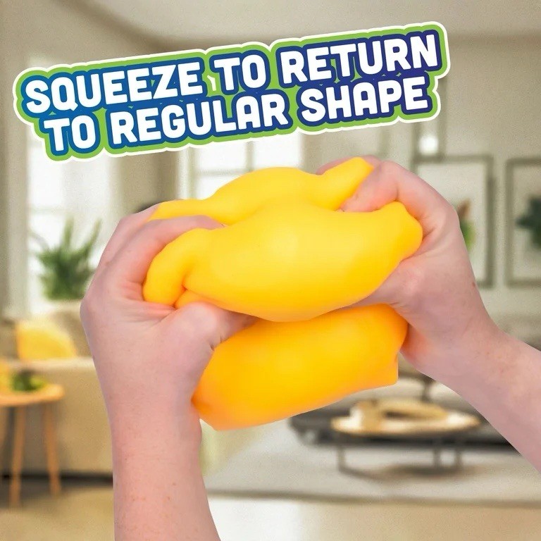 🧀Large Squeeze Cheese Yellow Squishy Toy, – NEW!🧀