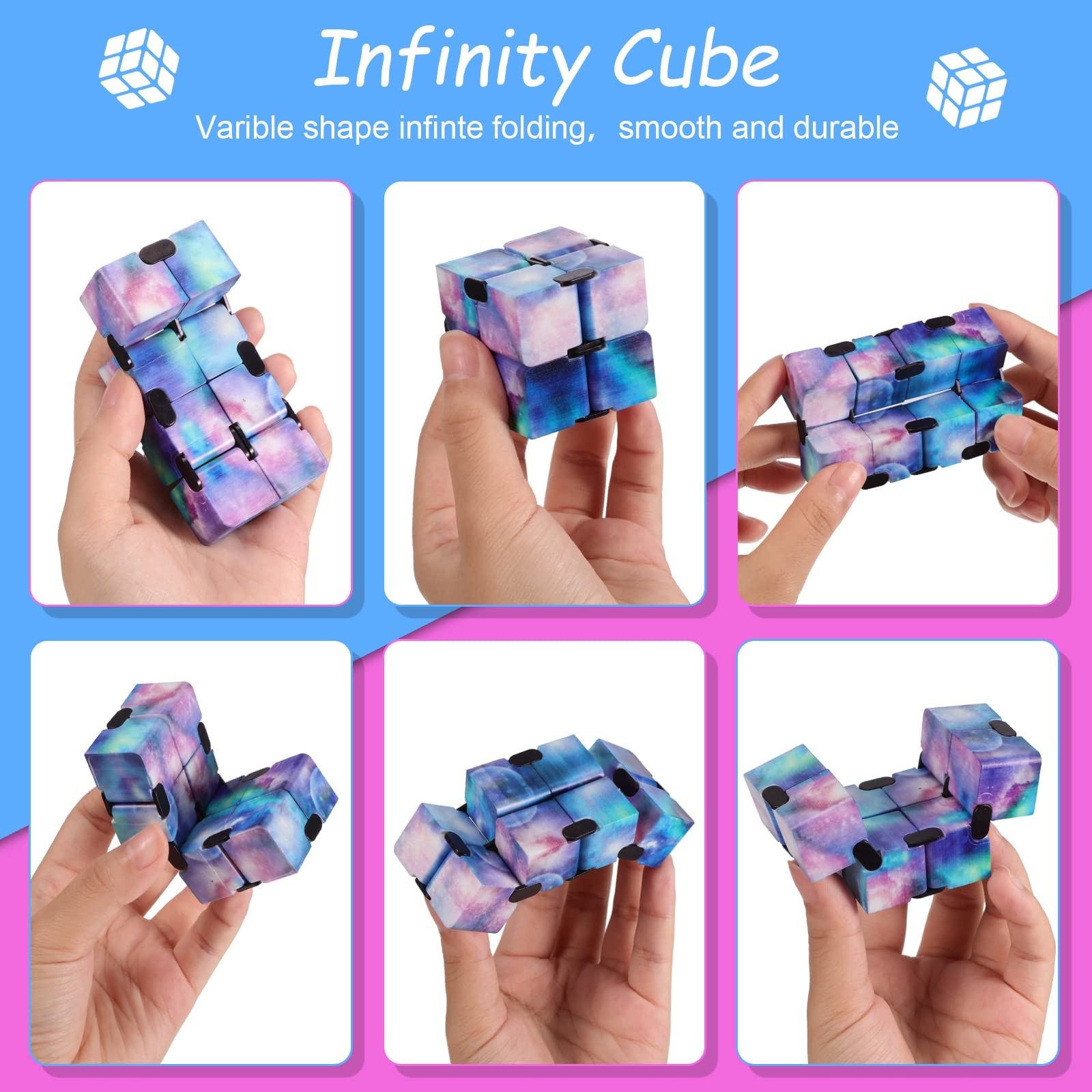 Galaxy 10 Pcs Cubes Bulk Gifts Space 4 x 4 x 4 cm / 1.57 x x inches