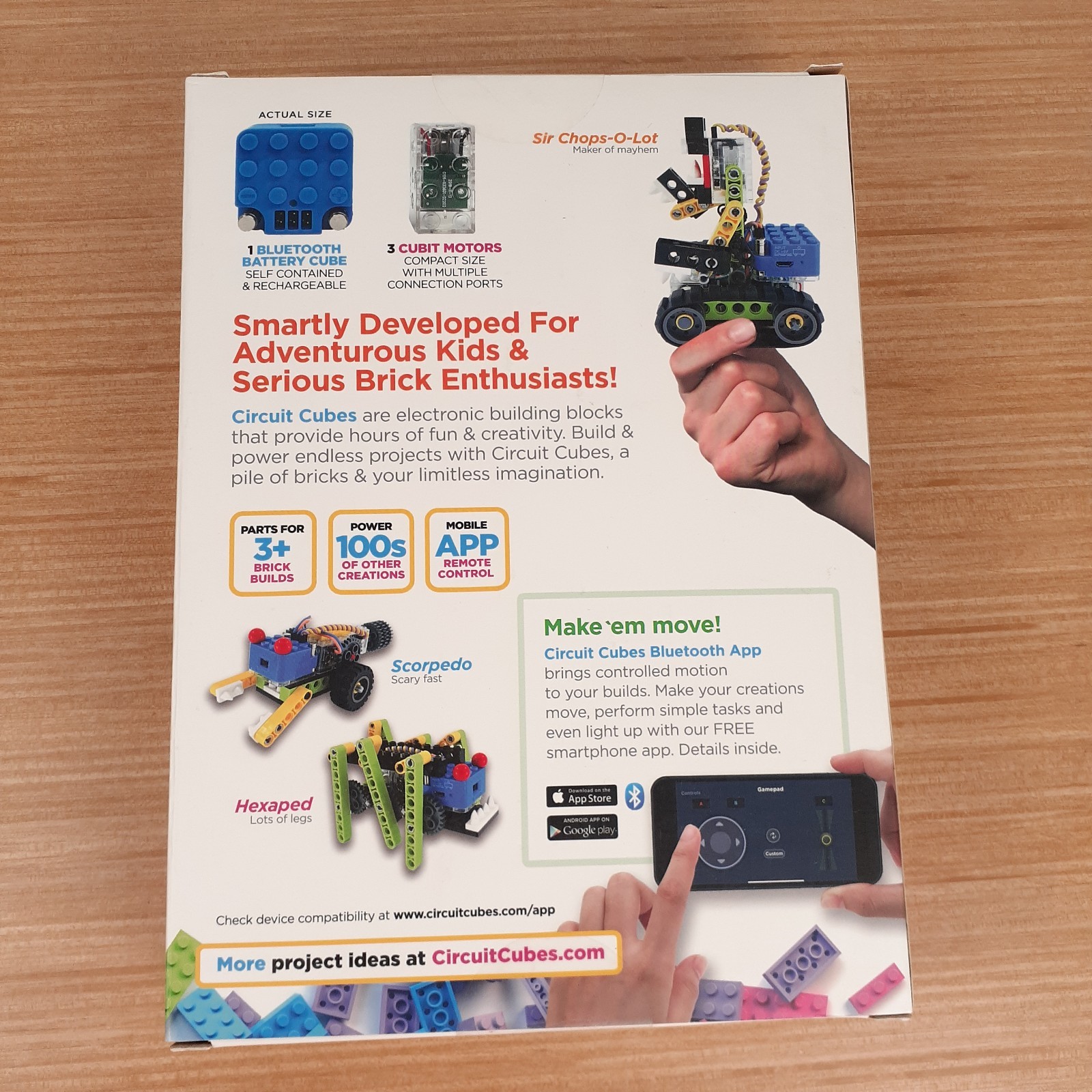 Circuit Cube Monster Maker Kit Bluetooth Remote Control Motors Robotics STEM