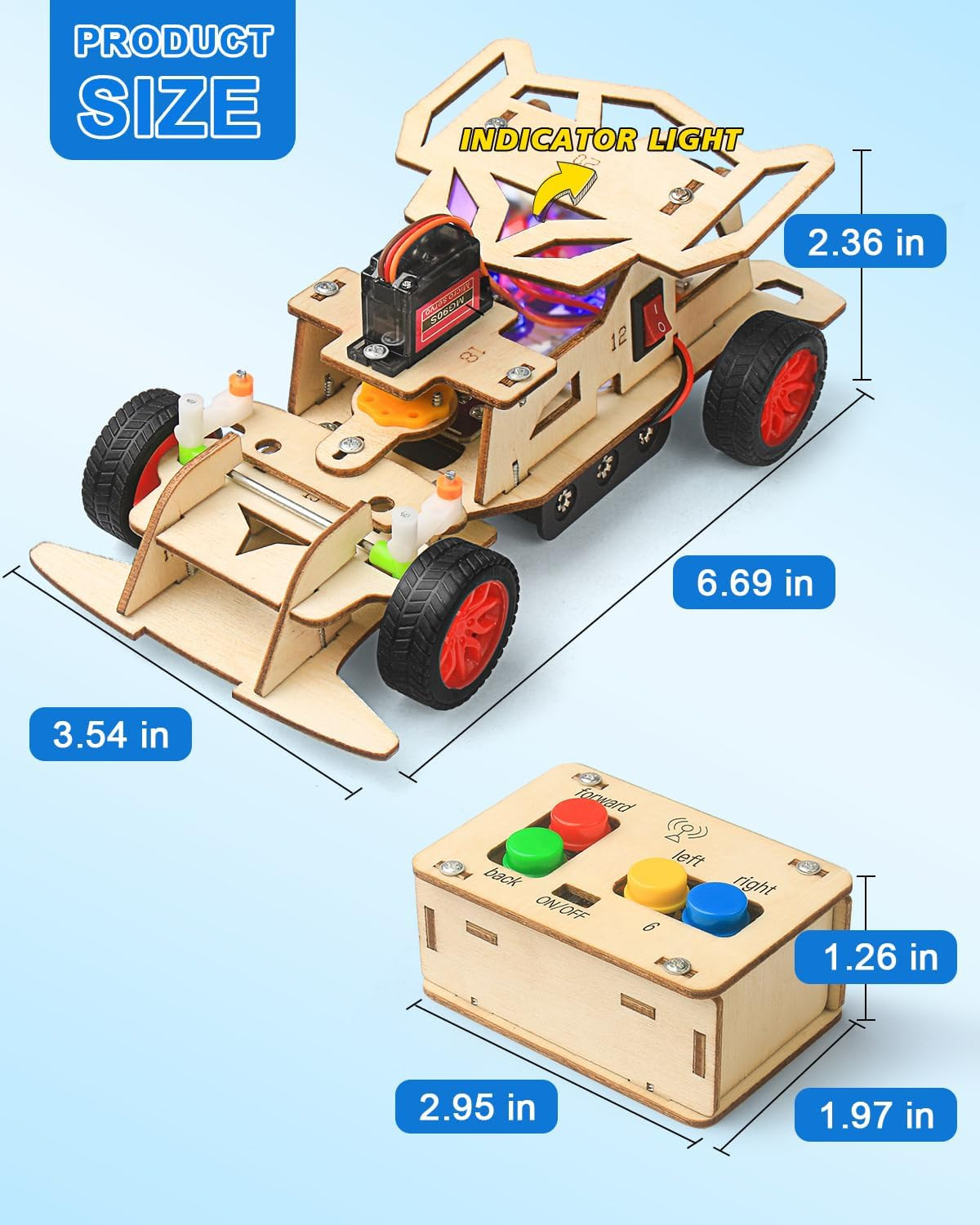 STEM Kits for Kids 8-10, STEM Toys for Boys Ages 8-13, Remote Control Car, Woode