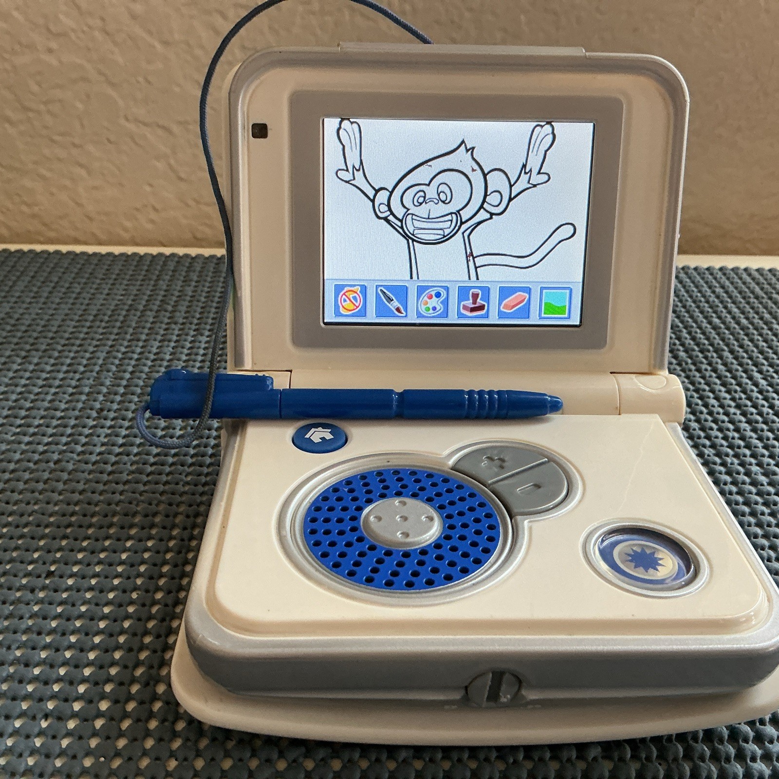 Fisher Price IXL Learning System Foldable Handheld Book-Blue With Case 2010