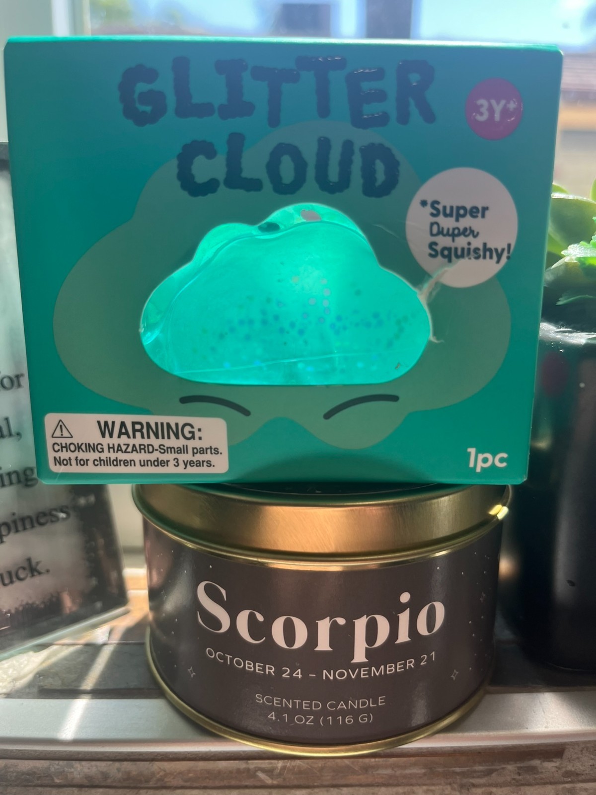 J’adore Glitter Cloud GREEN Super Duper Squishy Squeeze Toy, Ages 3+, 1pc