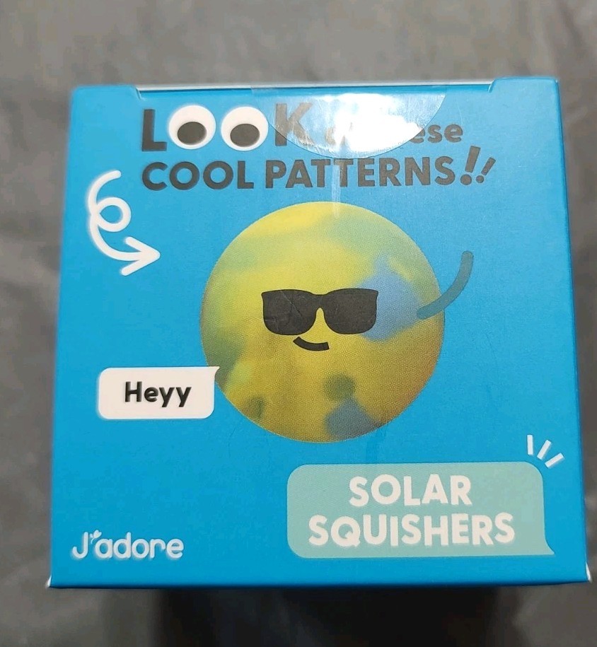 J’Adore Solar Squishers Squishy Cool Patterns Squeeze Toy. NEW Hard To Find