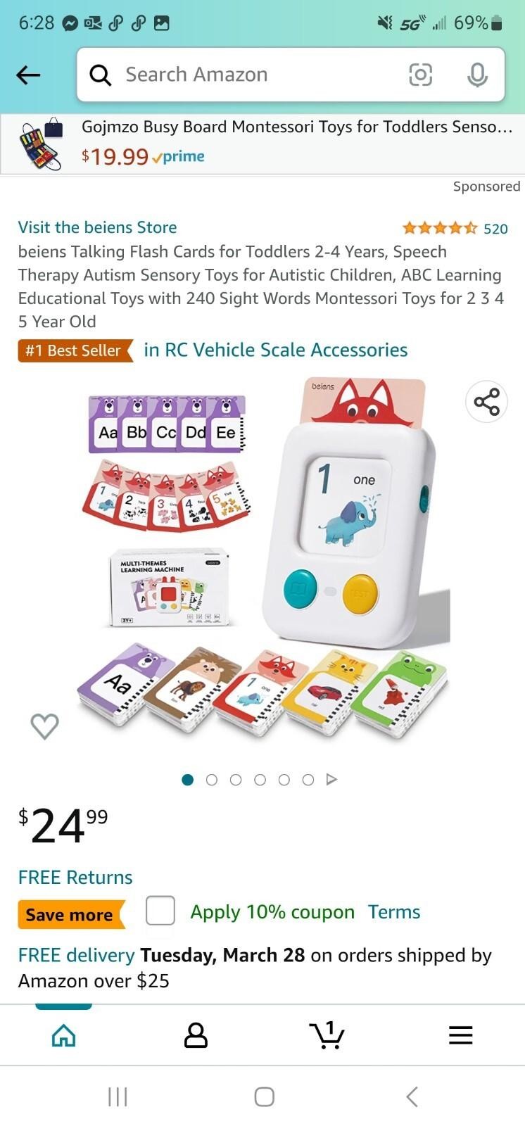 Kids Multi-Theme Talking Learning Machine w/ 120 Flashcards Set Teach