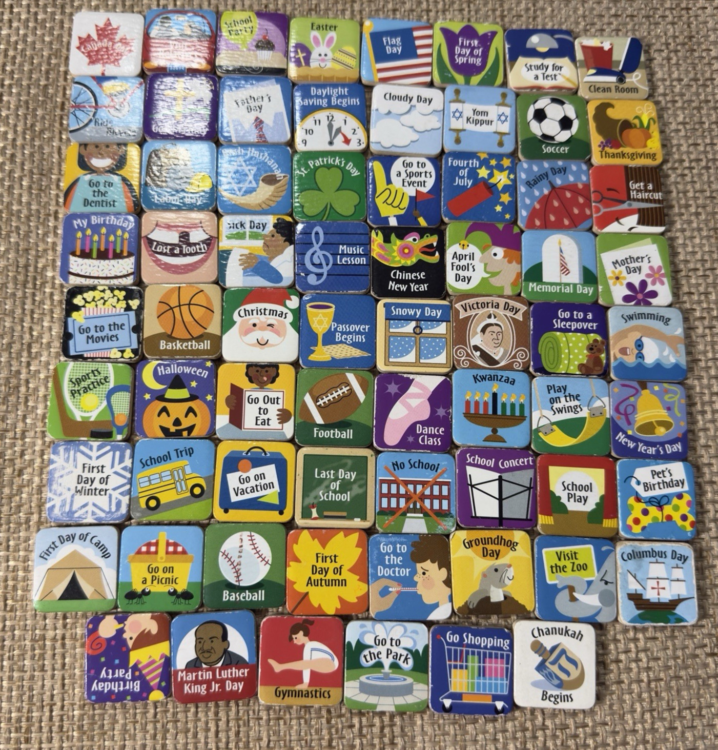 Melissa and Doug Calendar Magnetic Replacement Tiles Kids Educational School Toy