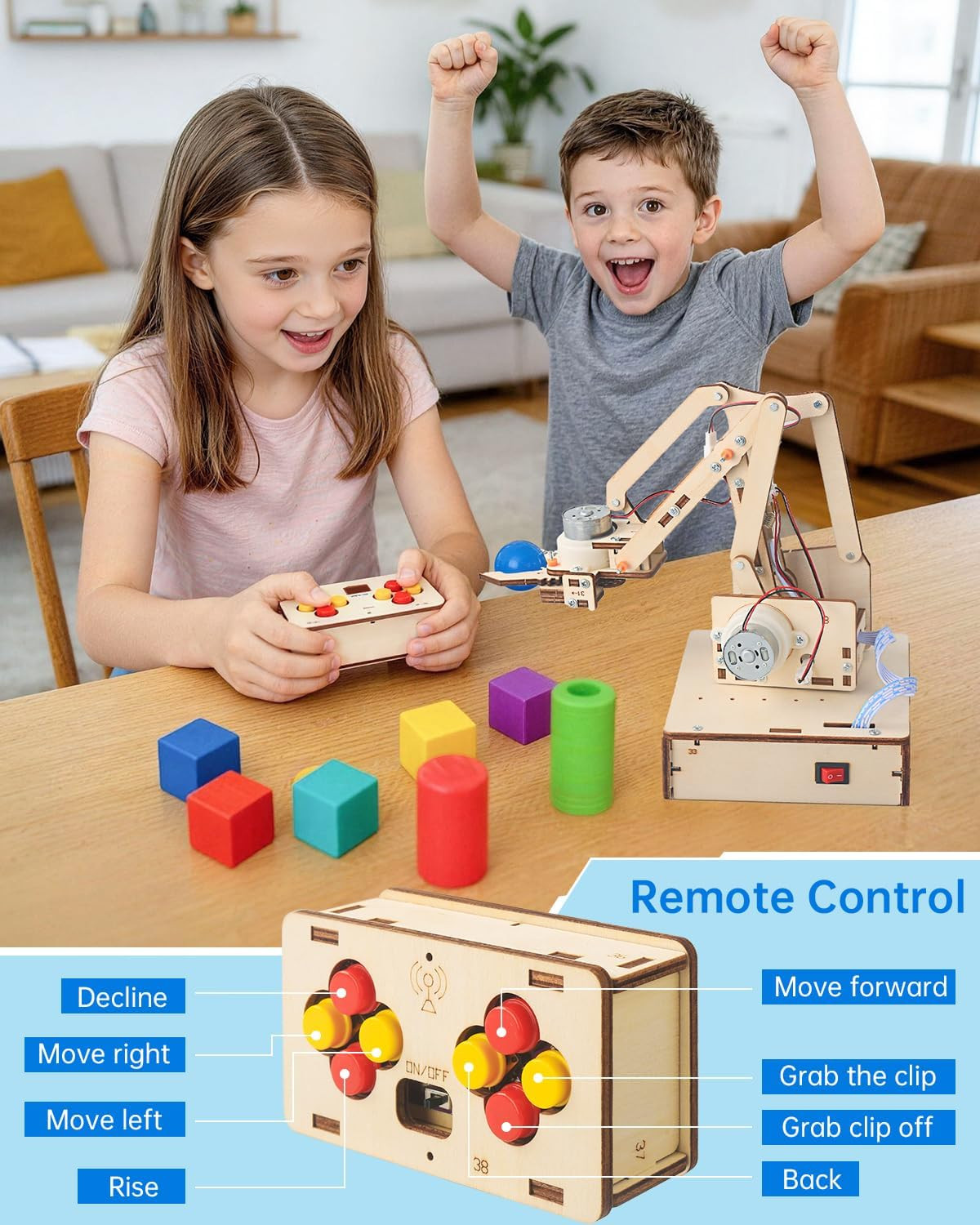 Robot Arm Kits, Robotics for Kids Ages 8-12 14-16 STEM Toys, DIY Science Experim