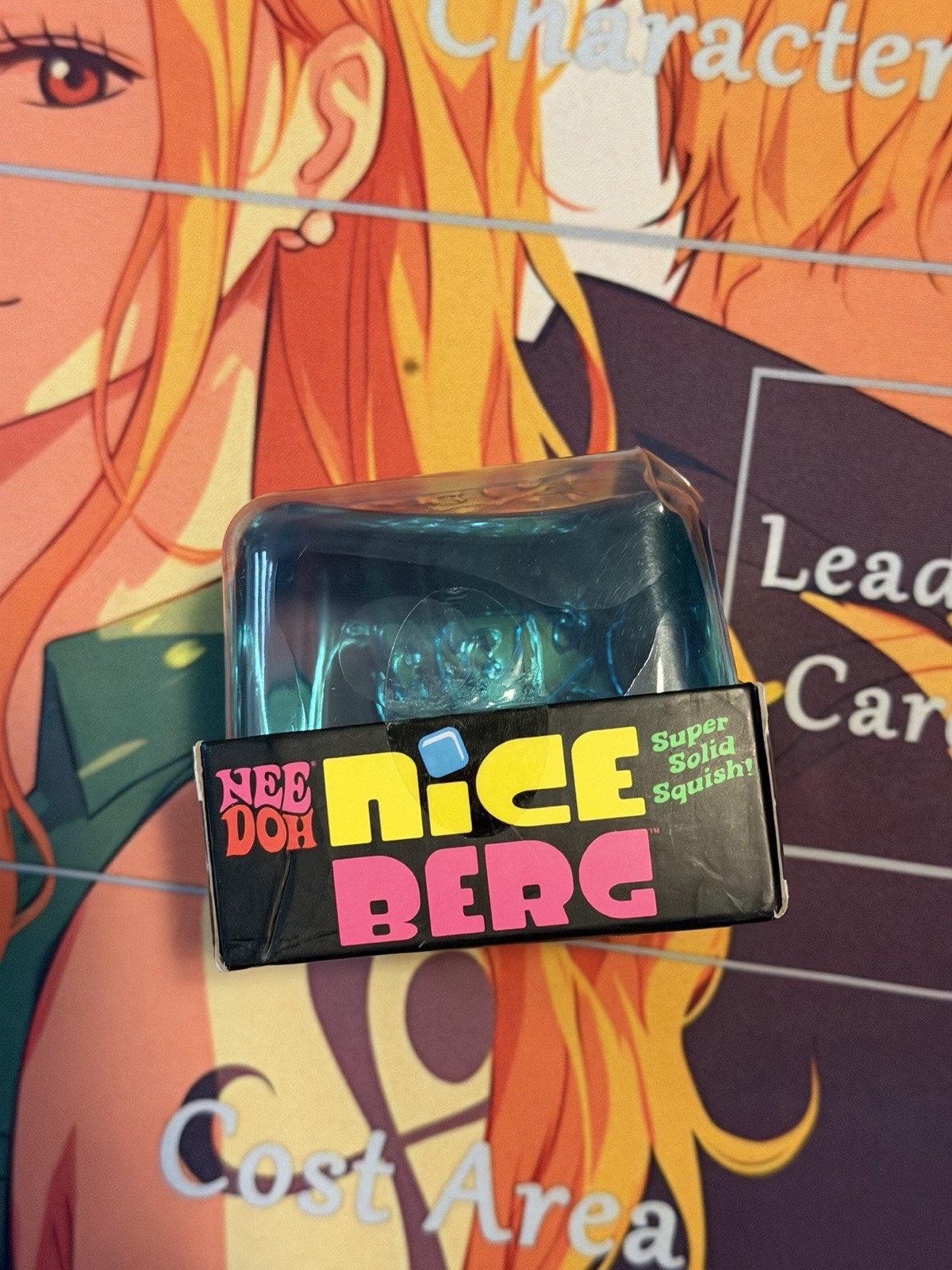 NeeDoh Nice Berg Blue XL Giant Nee Doh Niceberg Solid Squish Cube Fidget Stress!