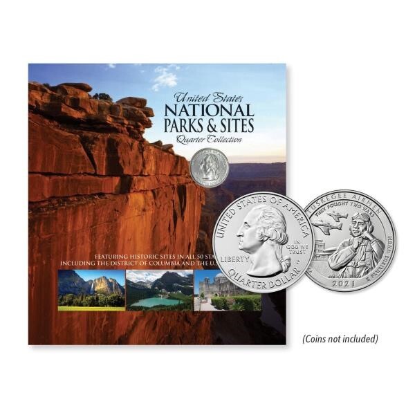 United States National Parks and Sites Quarter Collectible Album Coin Holder (B)
