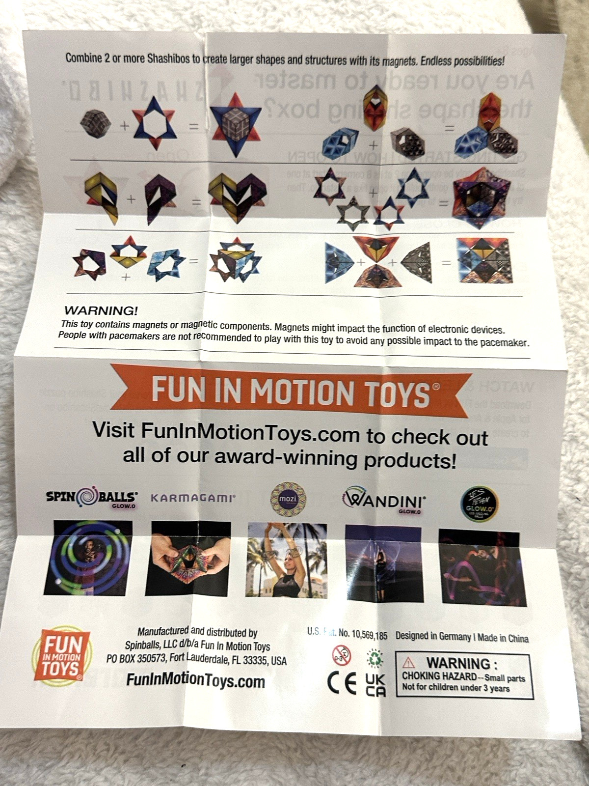 Fun In Motion Toys Shashibo fidget cube “Confetti” Create 70+ Shapes. NIB