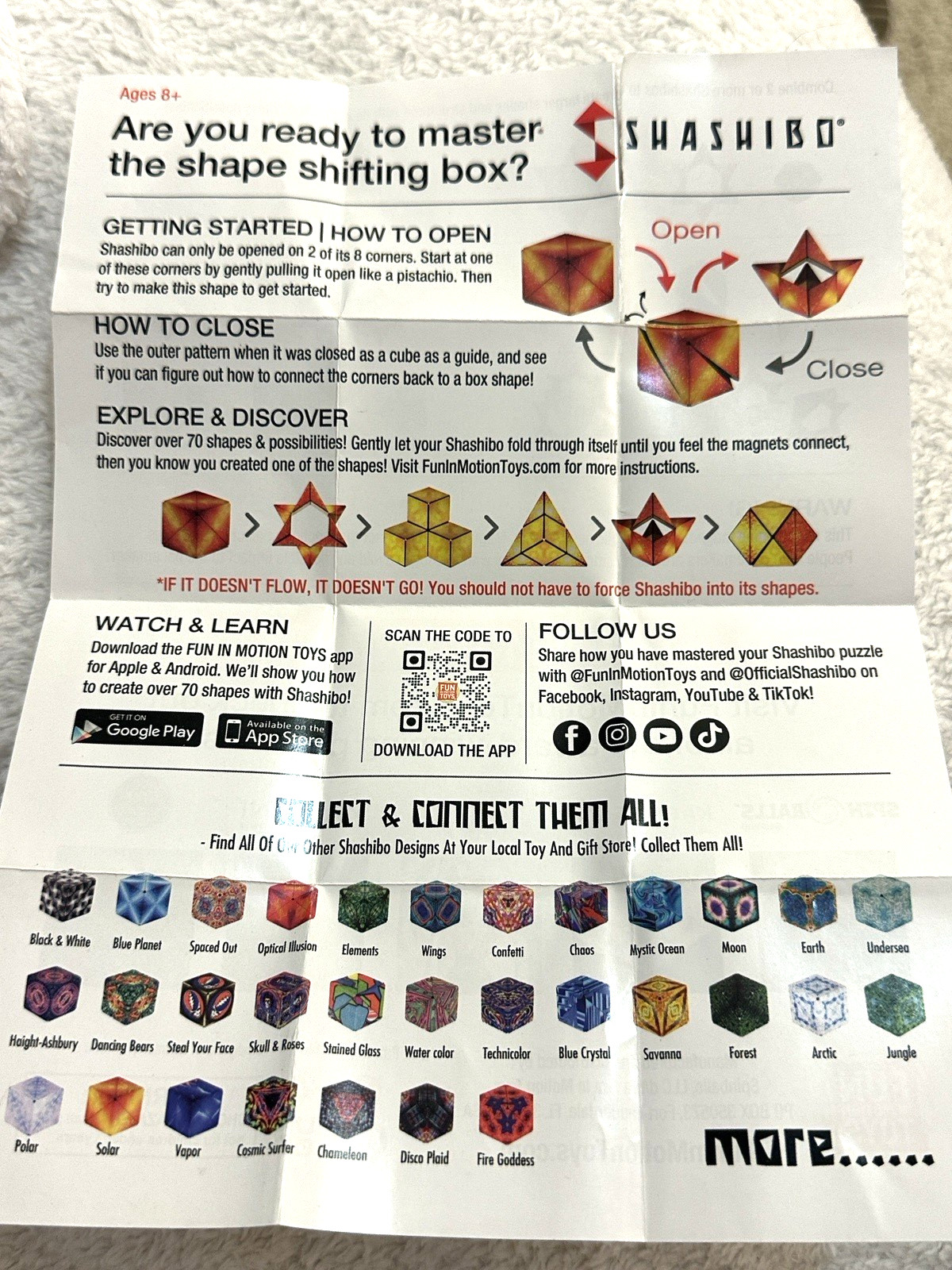 Fun In Motion Toys Shashibo fidget cube “Confetti” Create 70+ Shapes. NIB
