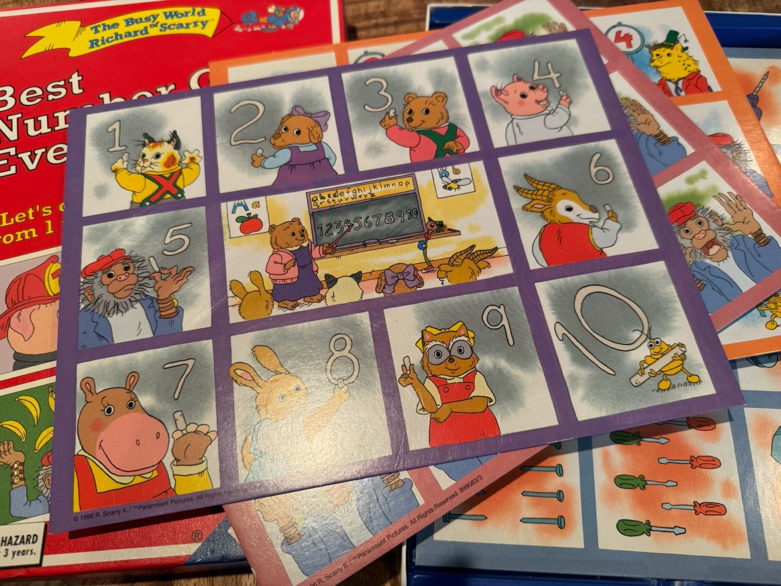 Ravensburger 1996 Best Number Game EVER Busy World of Richard Scarry Count 1-10