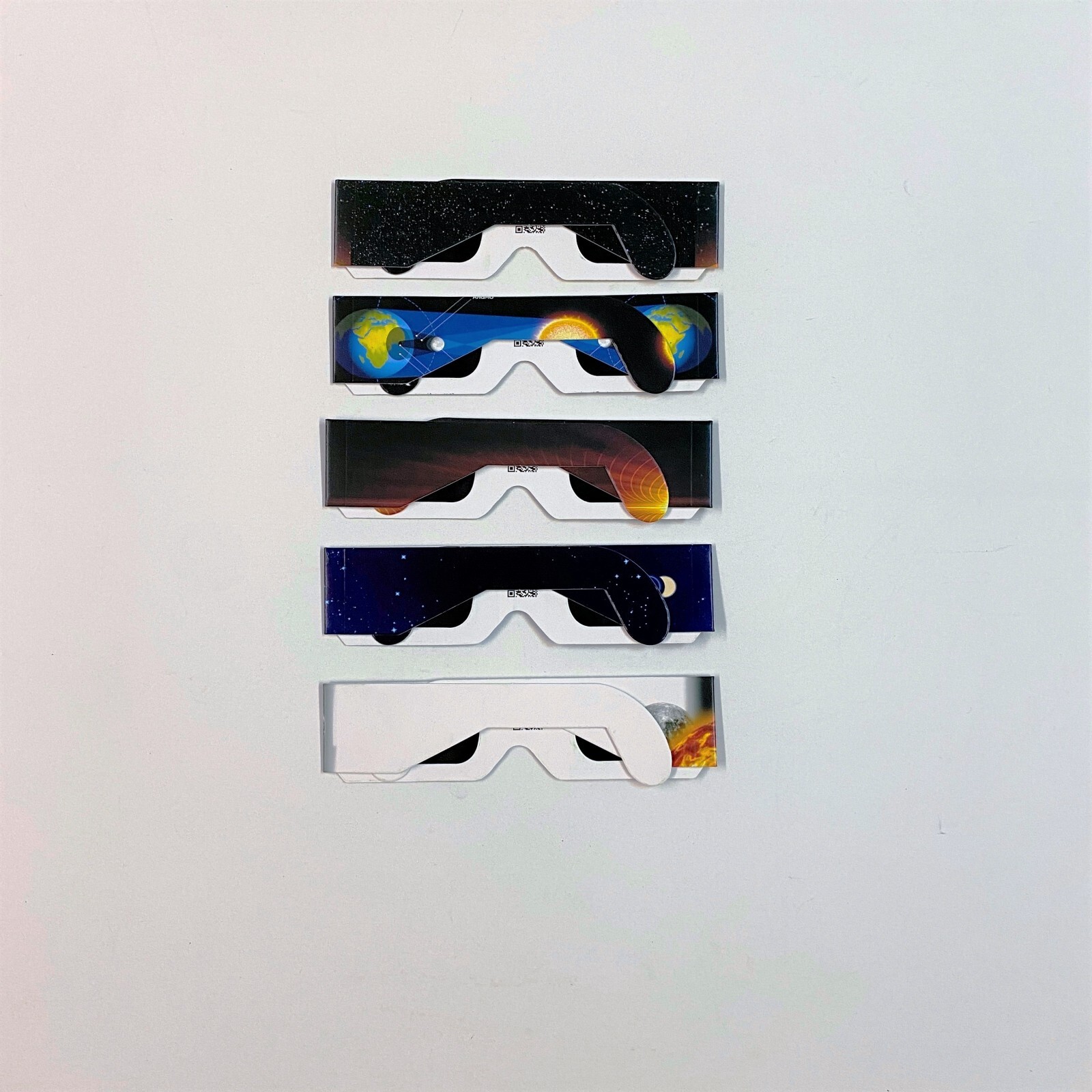 5 Packs Bookishbunny Solar Eclipse Sun Viewer Paper Glasses ISO Certified 2024