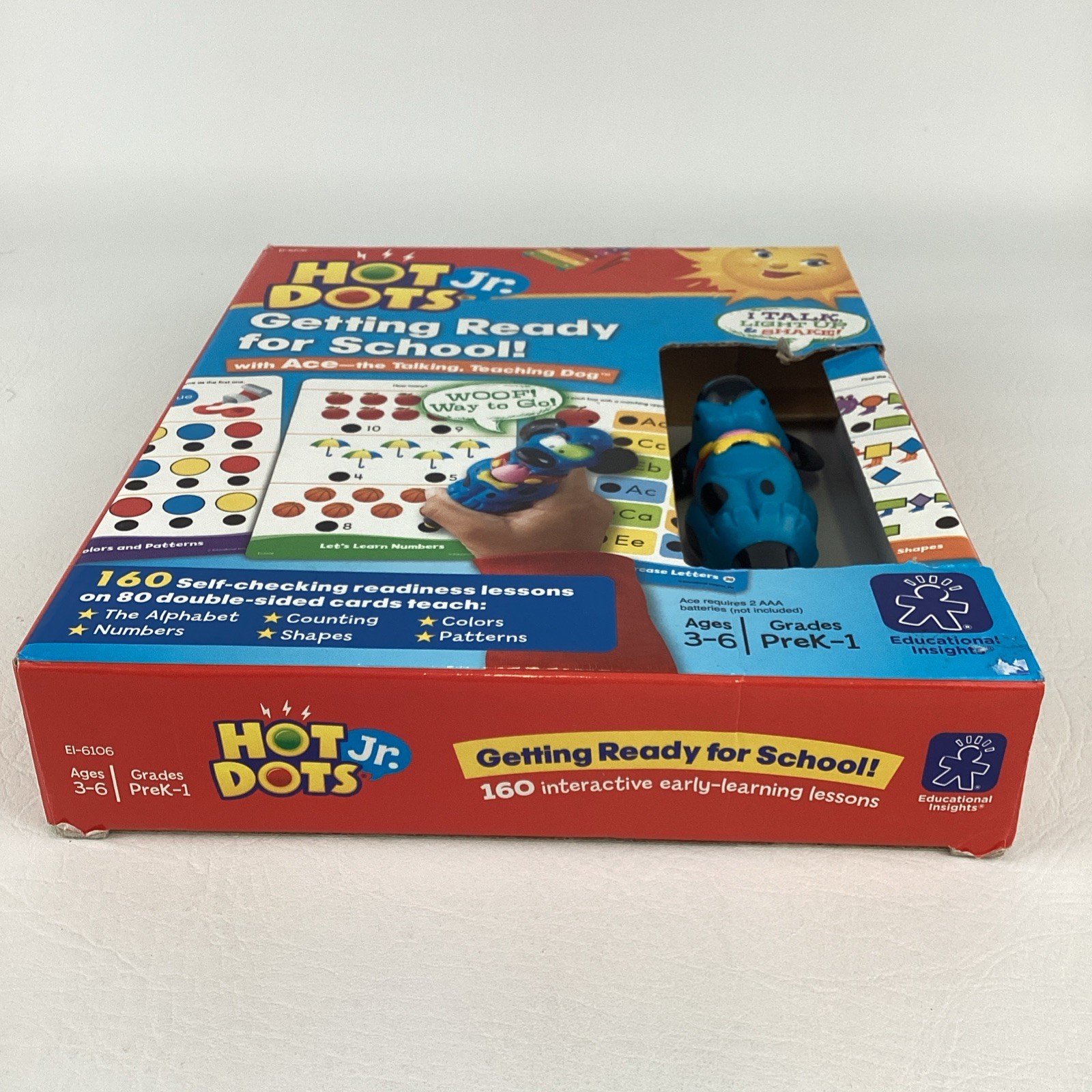 Hot Dots Junior Getting Ready For School Ace Talking Teaching Dog Lights Sounds