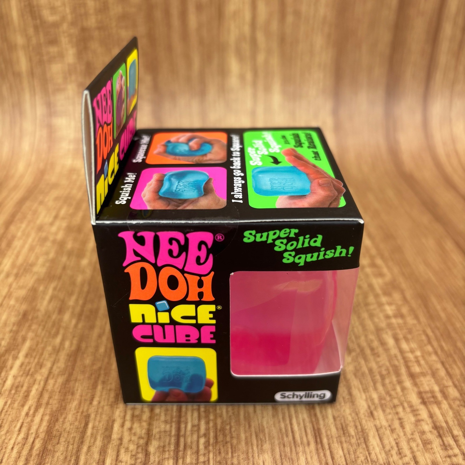Schylling NeeDoh Nice Cube Unisex OS Pink Super Solid Squish Fidget Toy NEW
