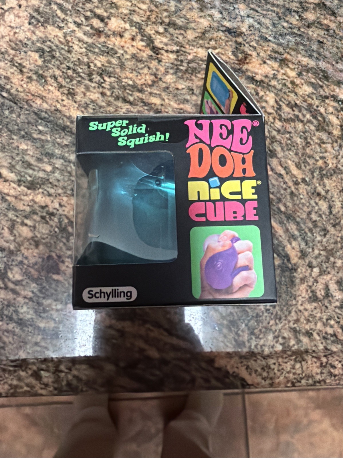 Nee Doh Nice Cube Blue Ice Super Solid Squish Authentic NEW